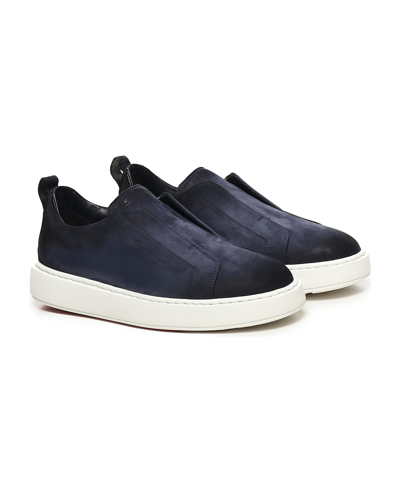 Santoni Victory Suede Sneakers - Blue