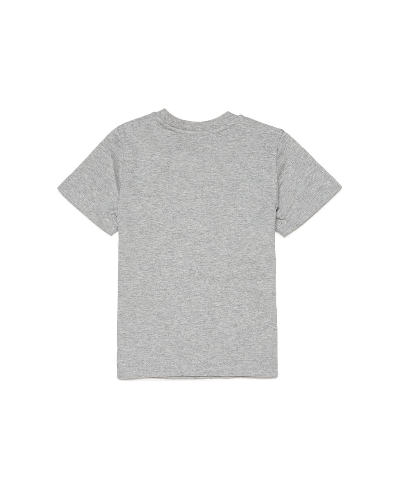 Marni Mt60b T-shirt Marni Grey Jersey T-shirt With Marni Displaced Logo - office-accessories men polo-shirts Keepall Grey