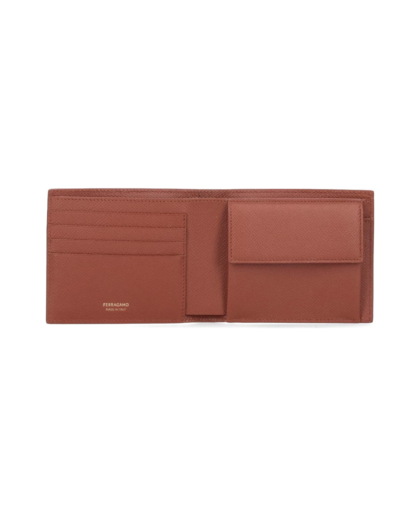 Ferragamo Bi-fold Wallet "gancini" - Brown