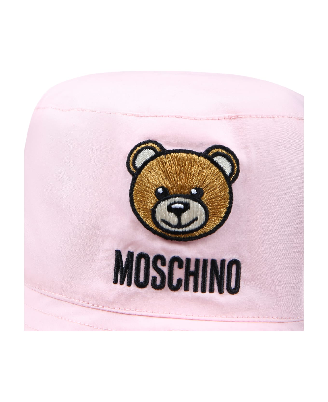 Moschino Pink Cloche For Baby Girl With Teddy Bear - Pink