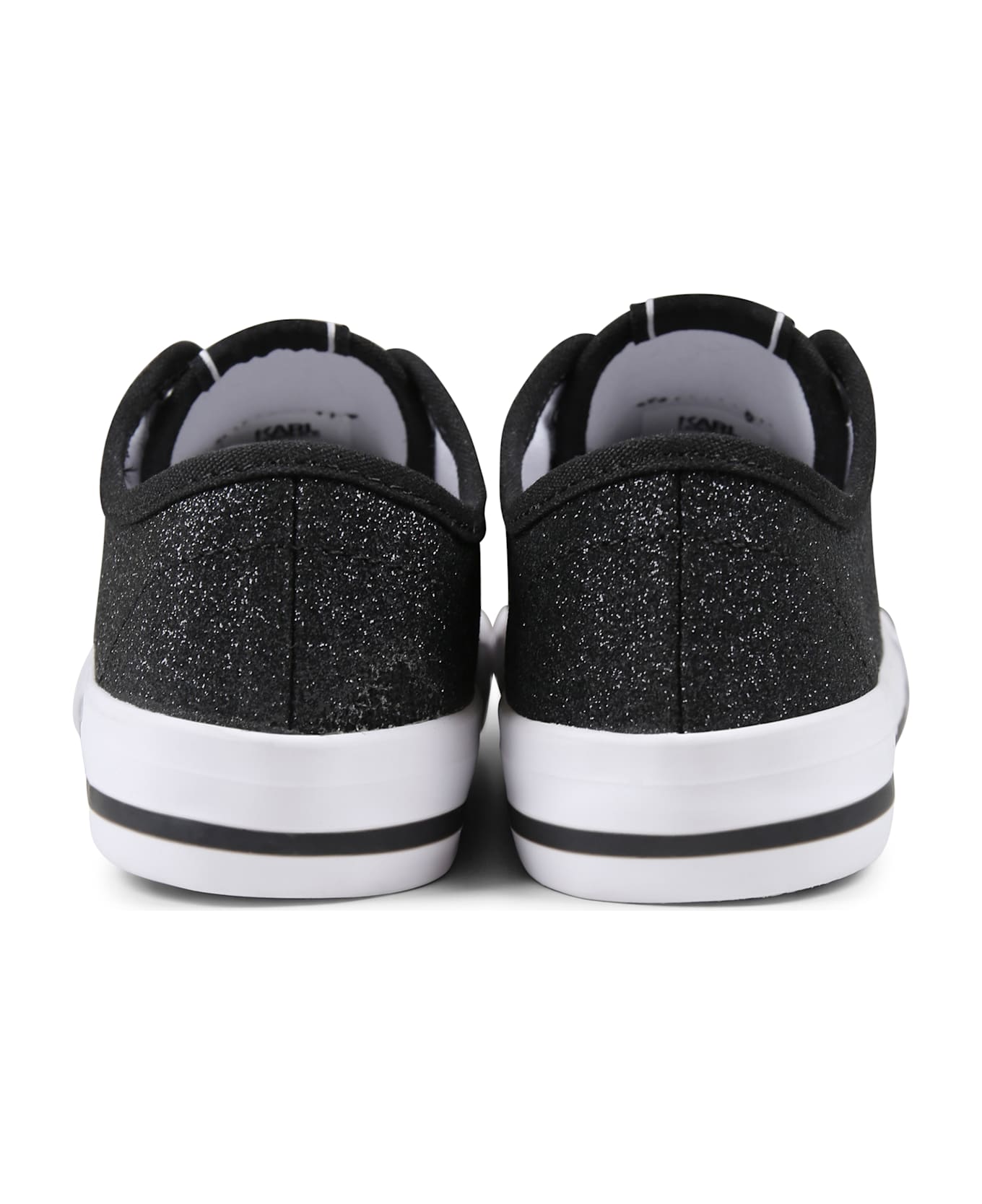 Karl Lagerfeld Kids Black Sneakers For Girl With Choupette And Karl Lagerfeld - Black