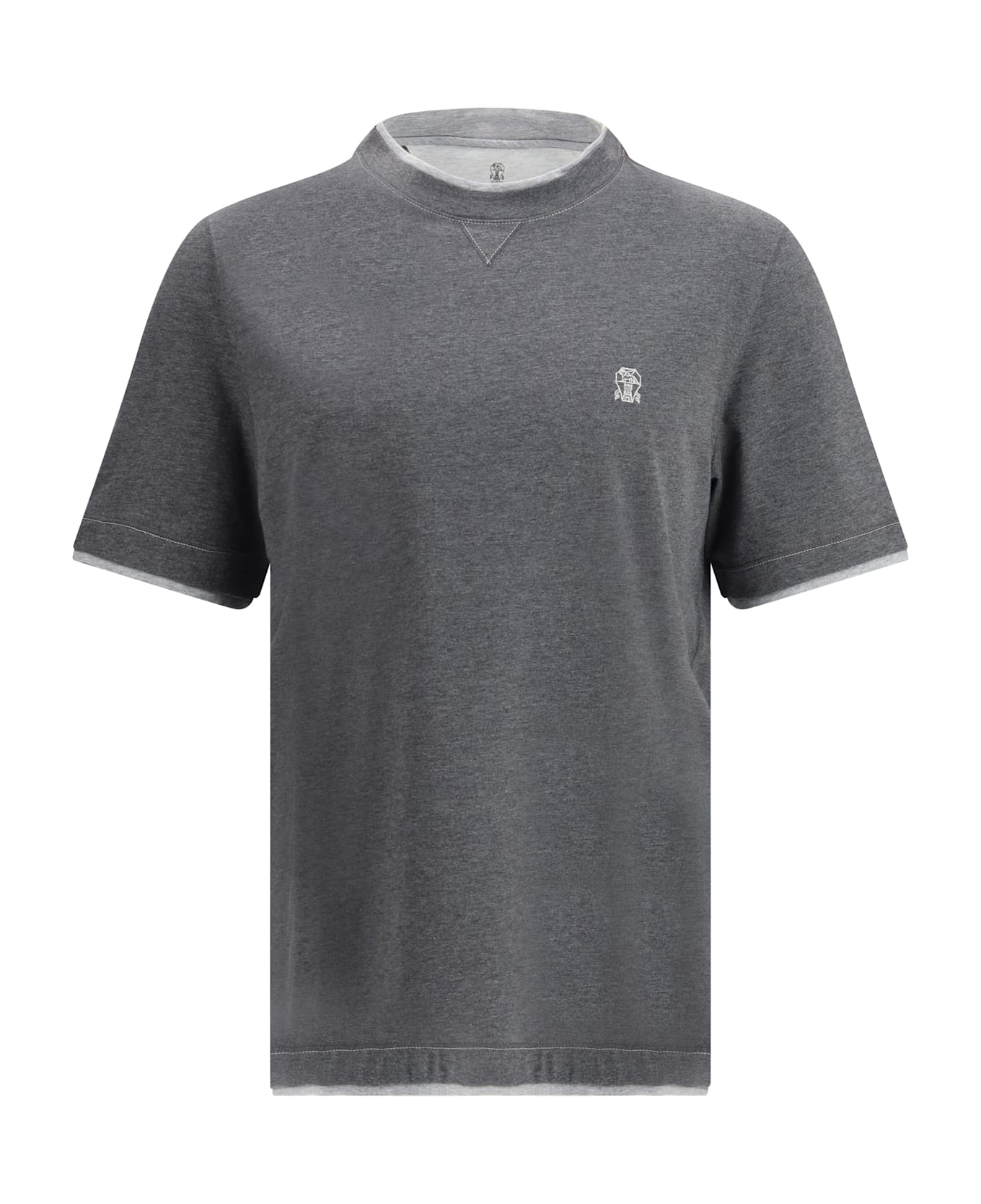Brunello Cucinelli T-shirt In Cotton With A Logo