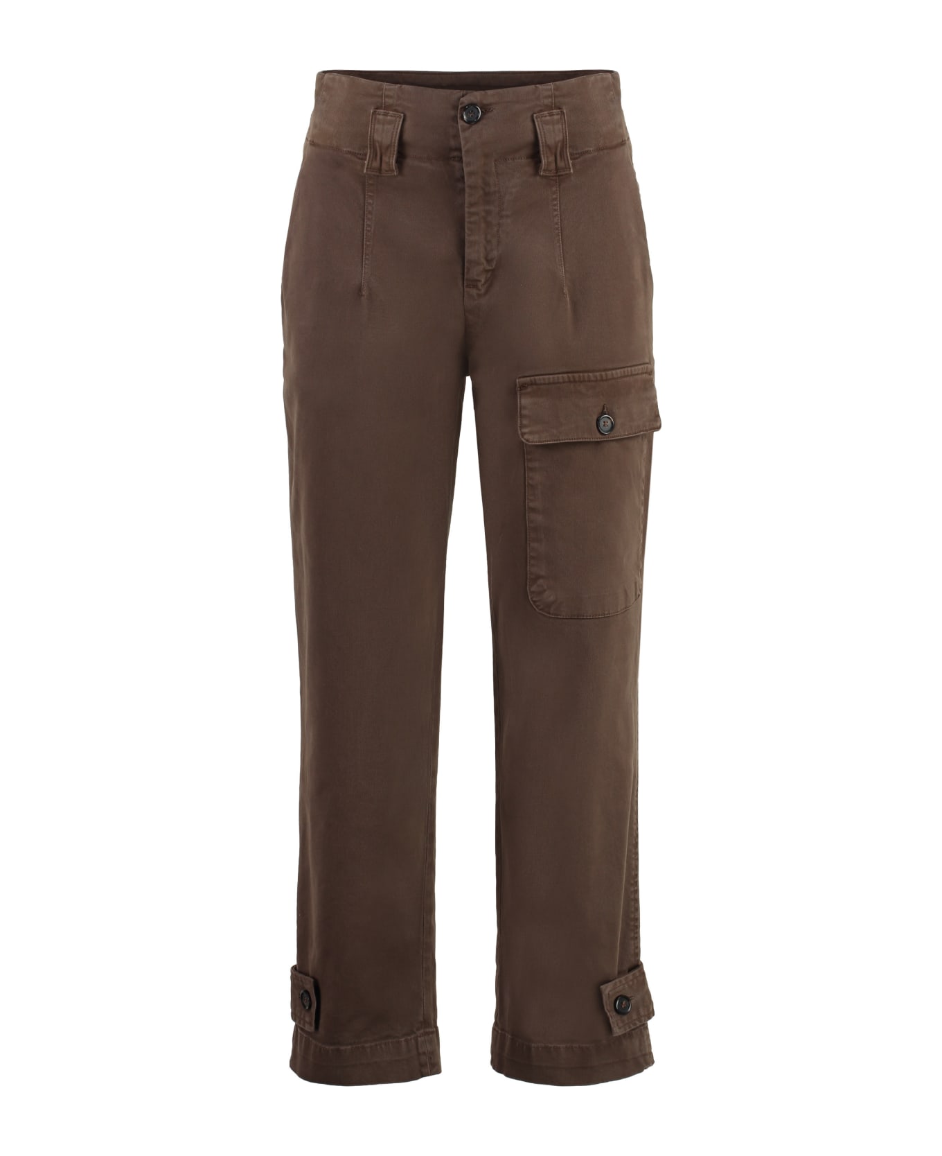 Pinko Globo Stretch Cotton Cargo Trousers - brown