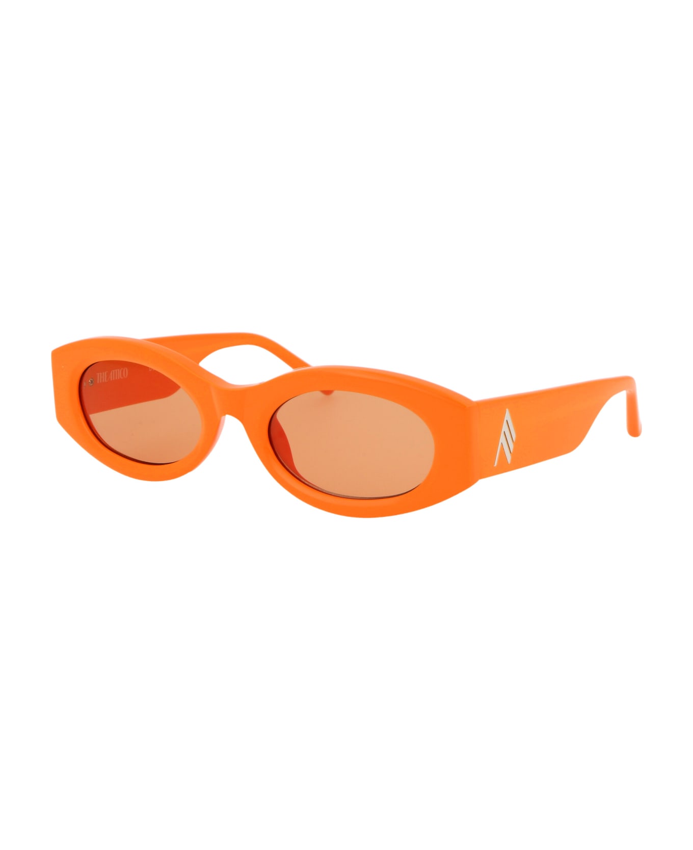 The Attico Berta Sunglasses - ORANGE/SILVER/ORANGE