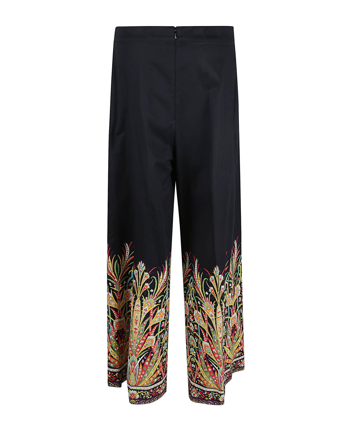 Etro Bottom Printed Straight Trousers - Blue