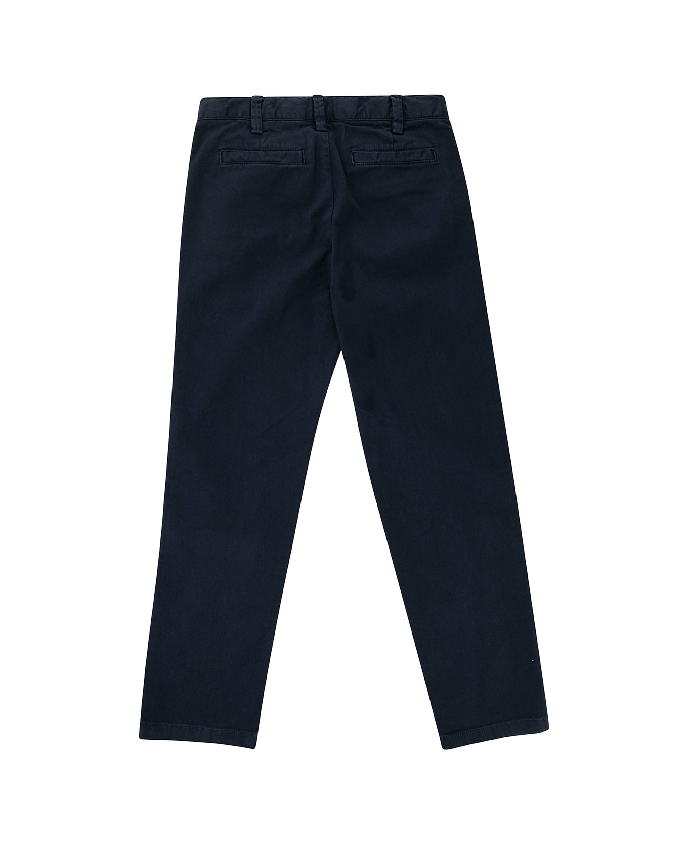 Aspesi Blue Straight Five-pocket Pants In Stretch Cotton Boy - Blu