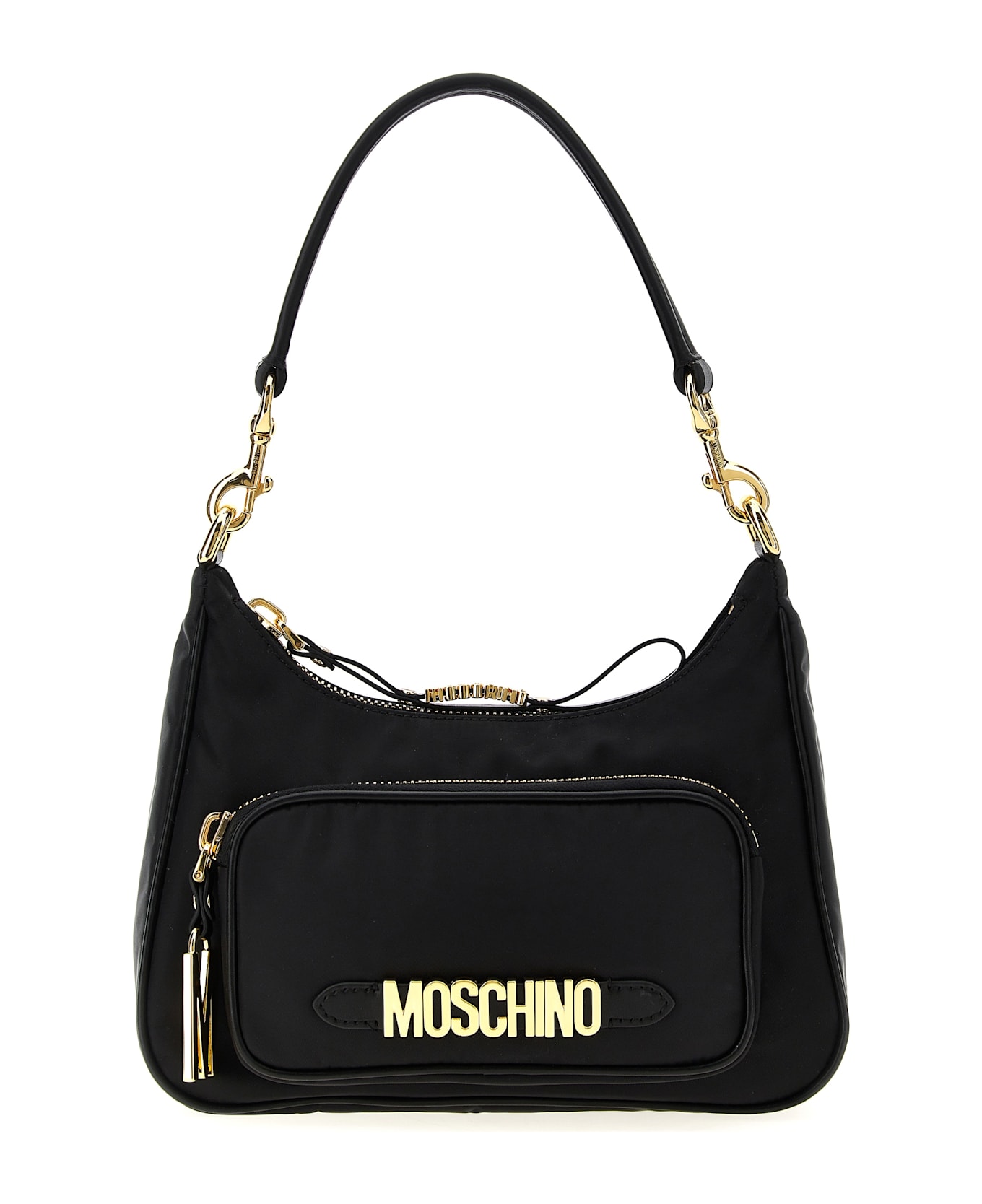 Moschino Logo Lettering Shoulder Bag - Black  