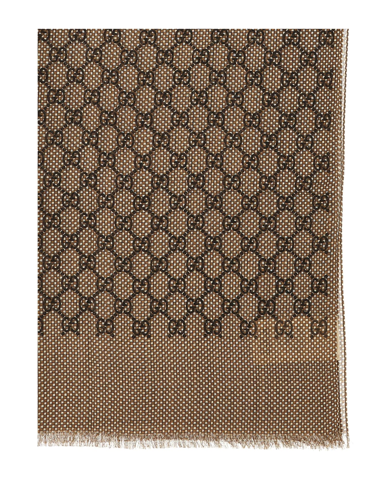 Gucci 'gg' Scarf - Brown