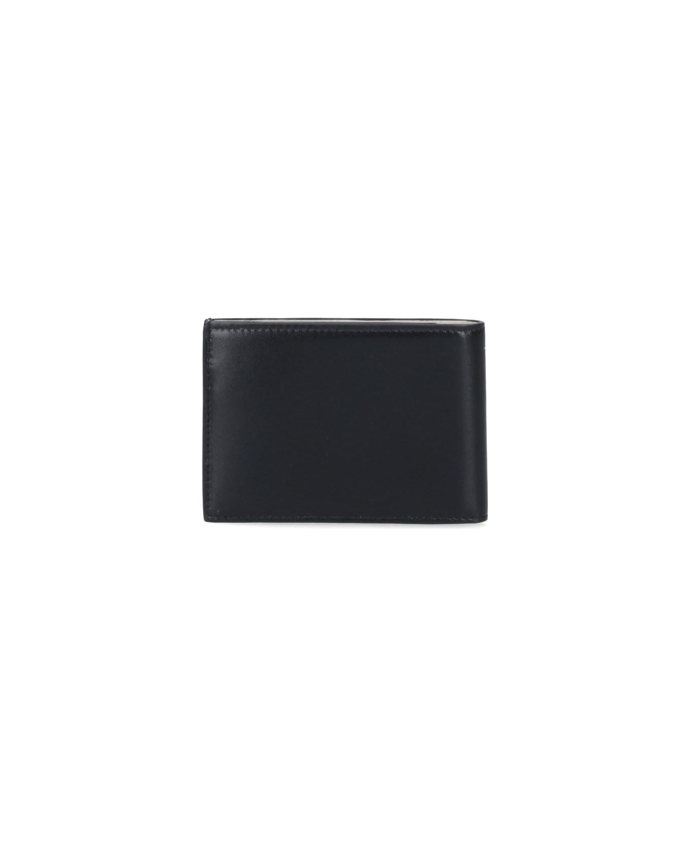 Saint Laurent 'paris' Bi-fold Card Holder - Nero Crema Soft 財布