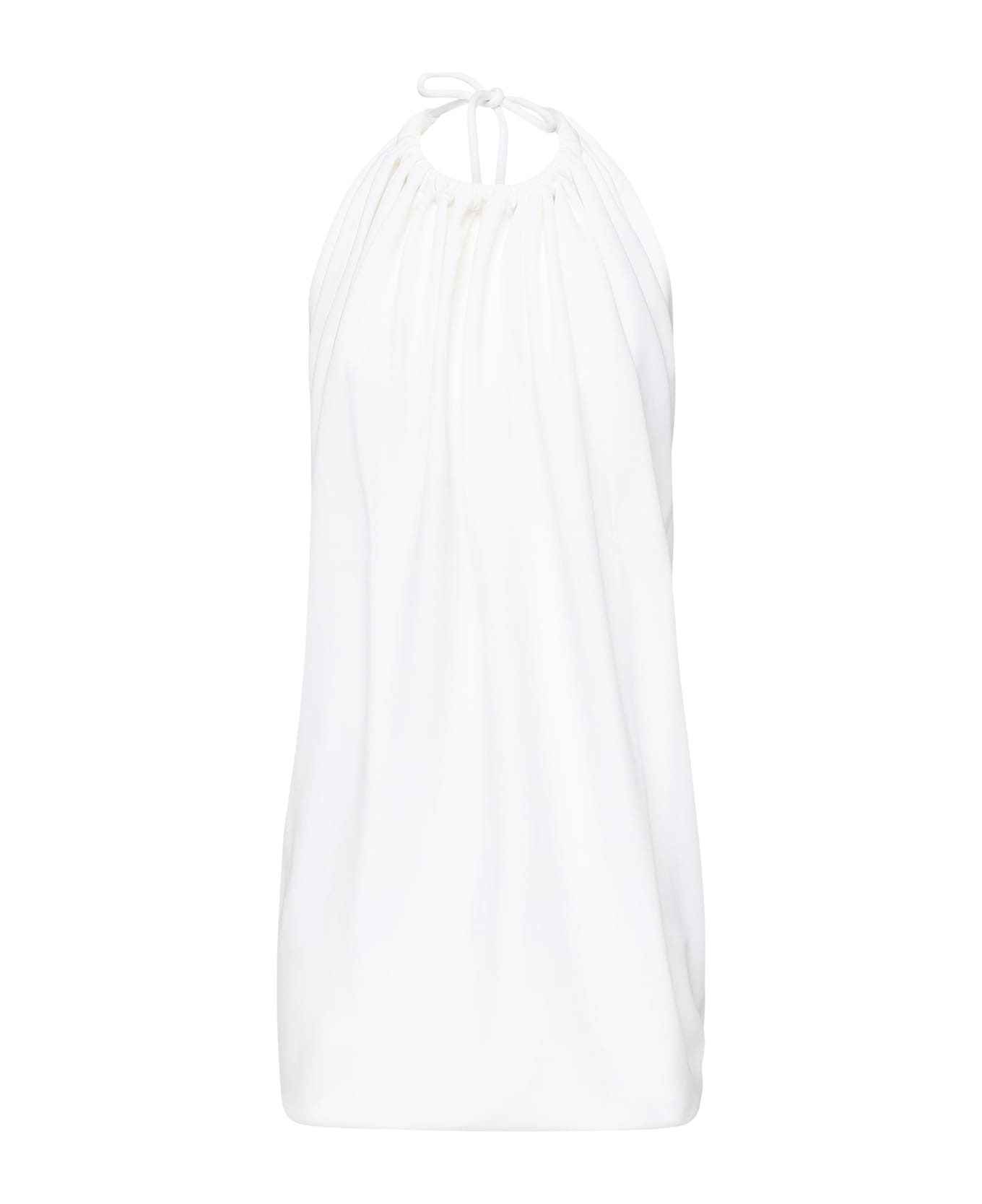 SportMax Short Viscose Dress - White