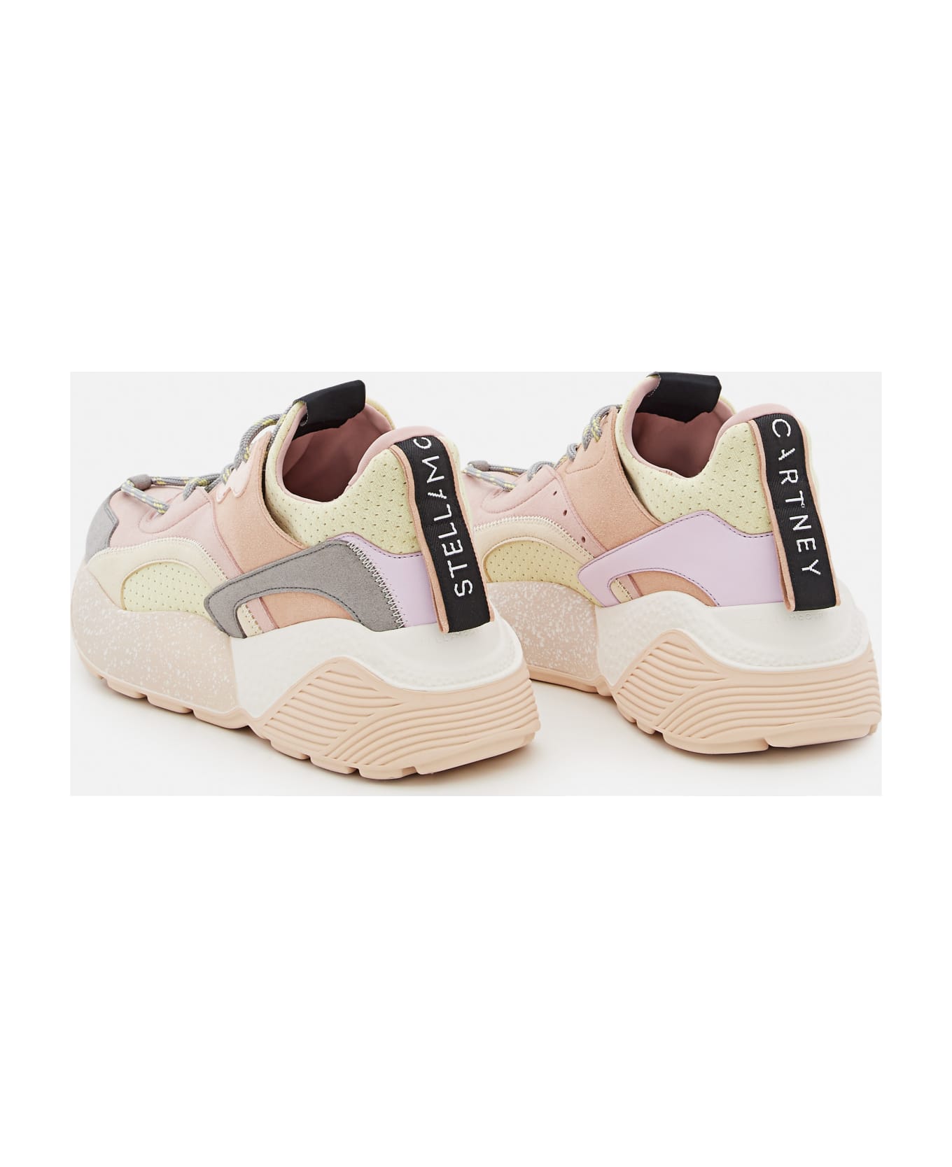 Stella McCartney Sneakers In Rose-pink Polyamide - MultiColour