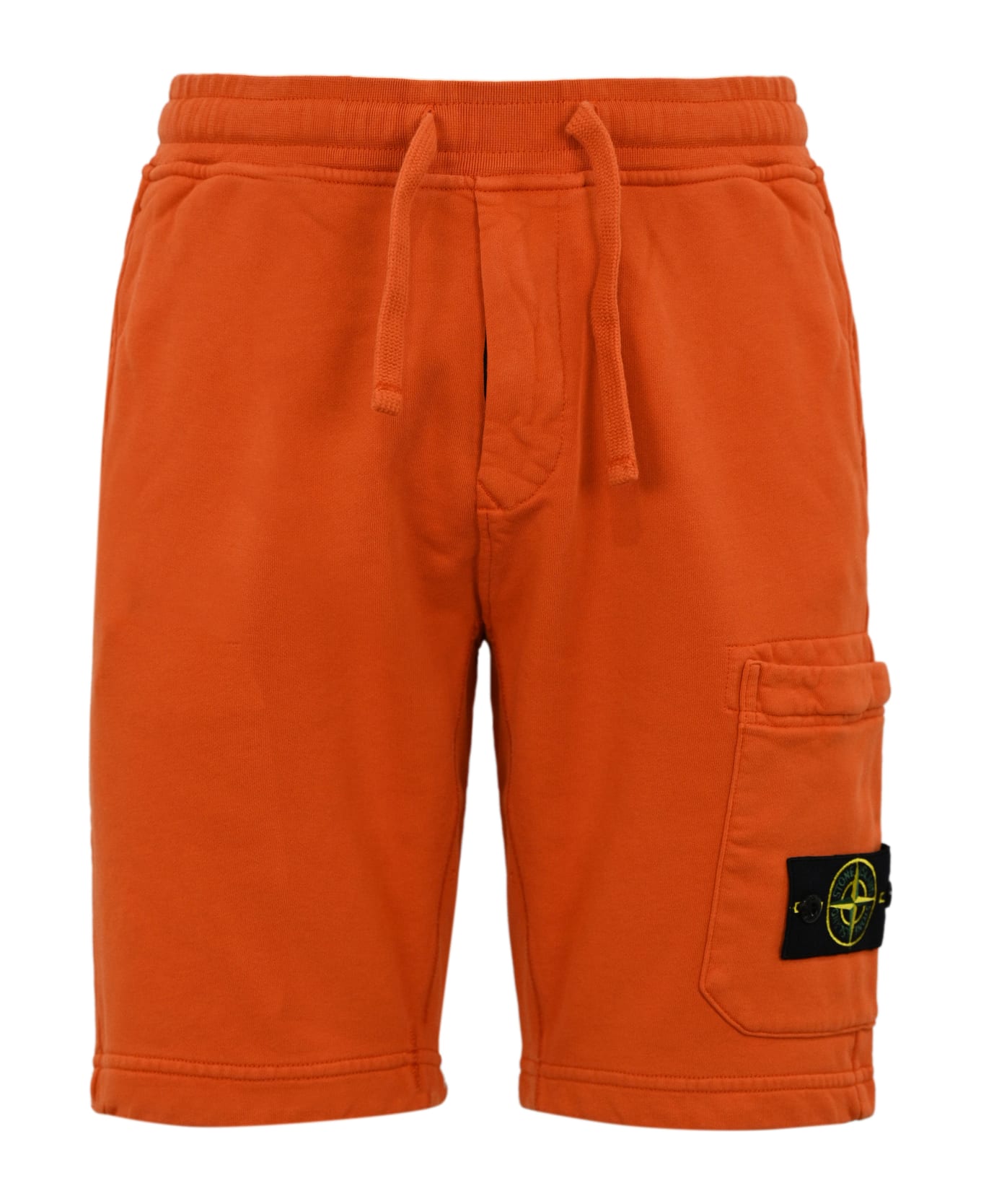 Stone Island Fleece Bermuda Shorts - Orange