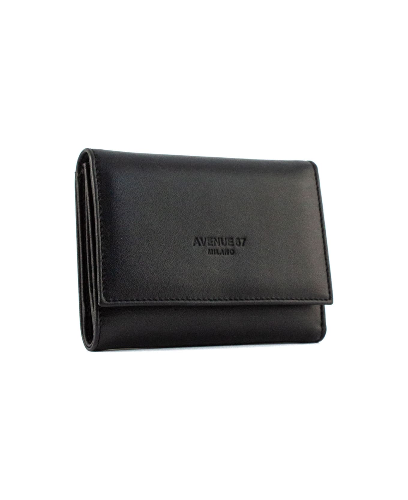 Avenue 67 Black Leather Wallet - Nero