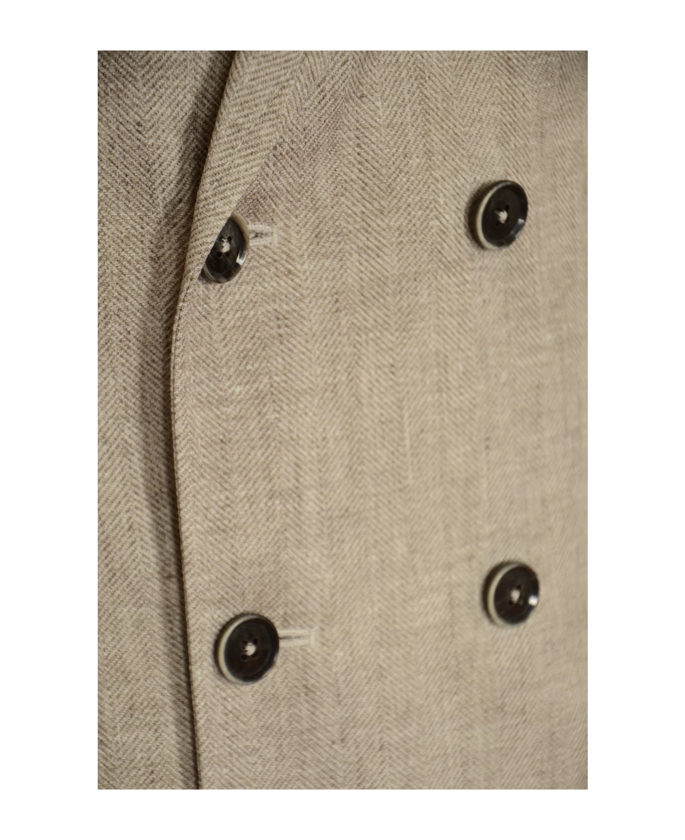 Circolo 1901 Patched Pocket Double-breasted Formal Dinner Jacket - Natural ブレザー