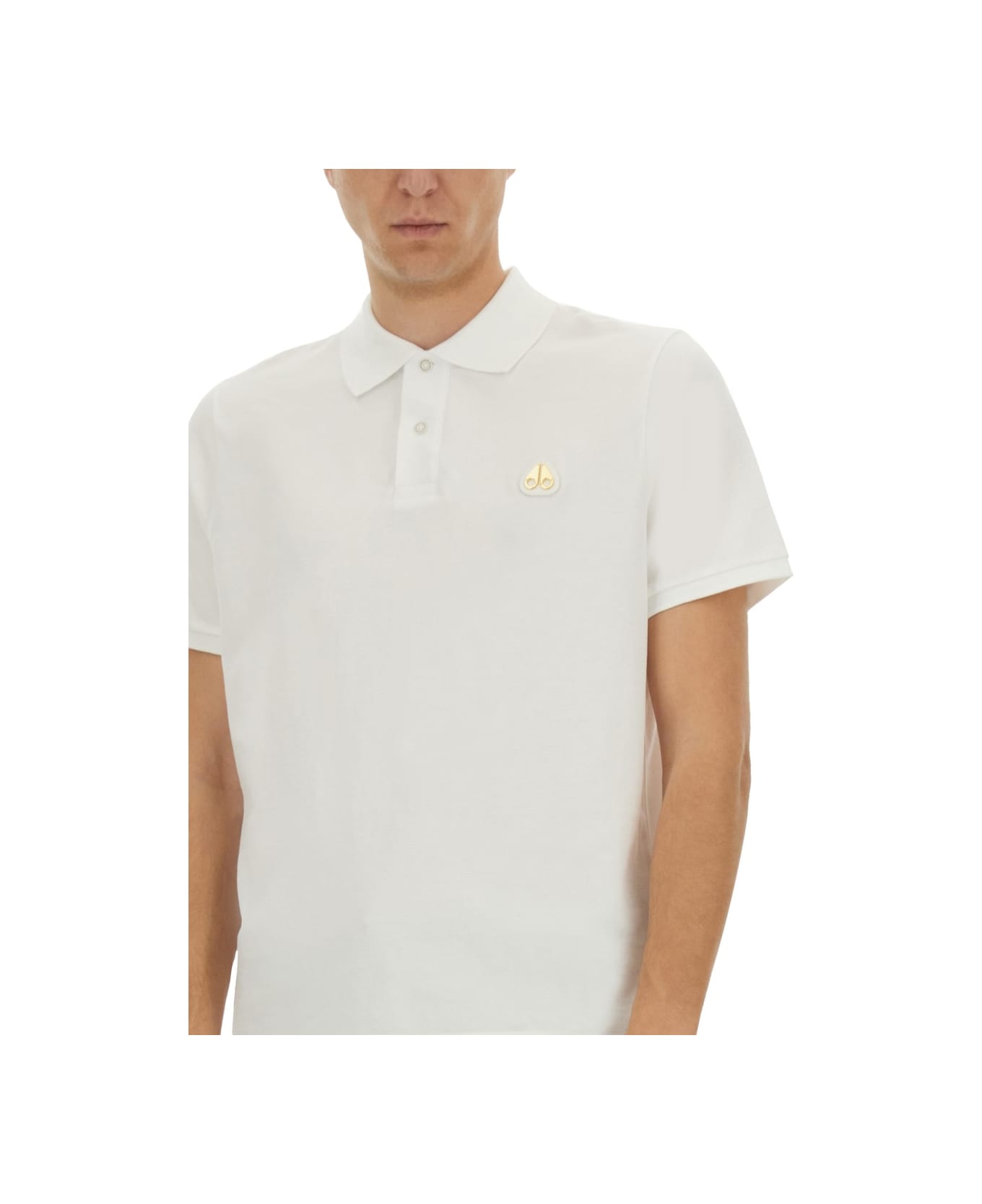 Moose Knuckles "everett Gold" Polo Shirt - WHITE
