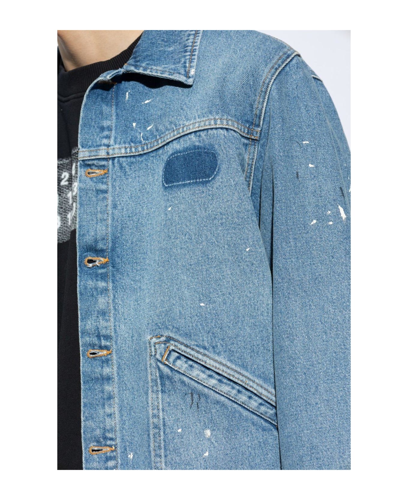 MM6 Maison Margiela Distressed Denim Jacket - BLUE ジャケット