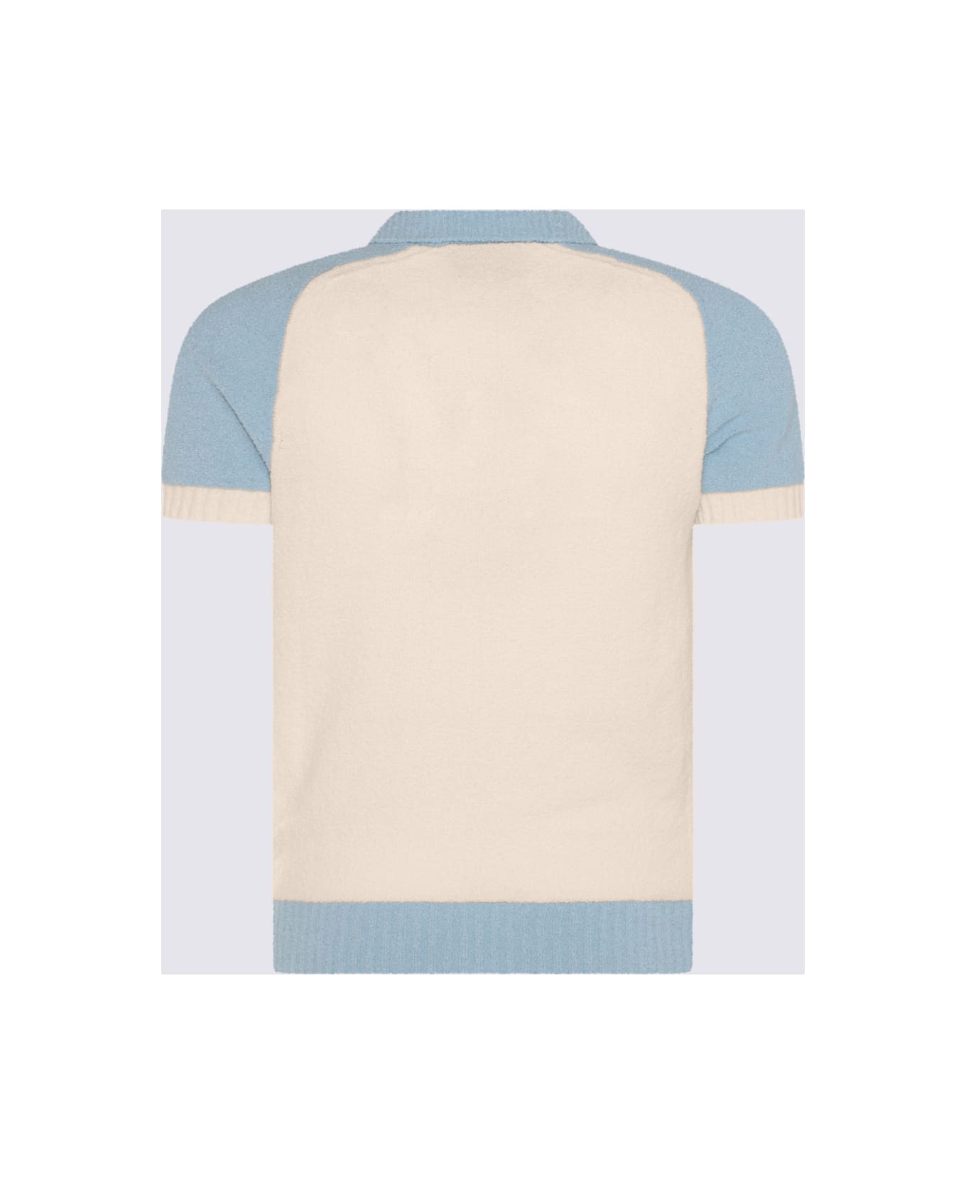 Casablanca White And Blue Cotton Polo Shirt - WHIBLU