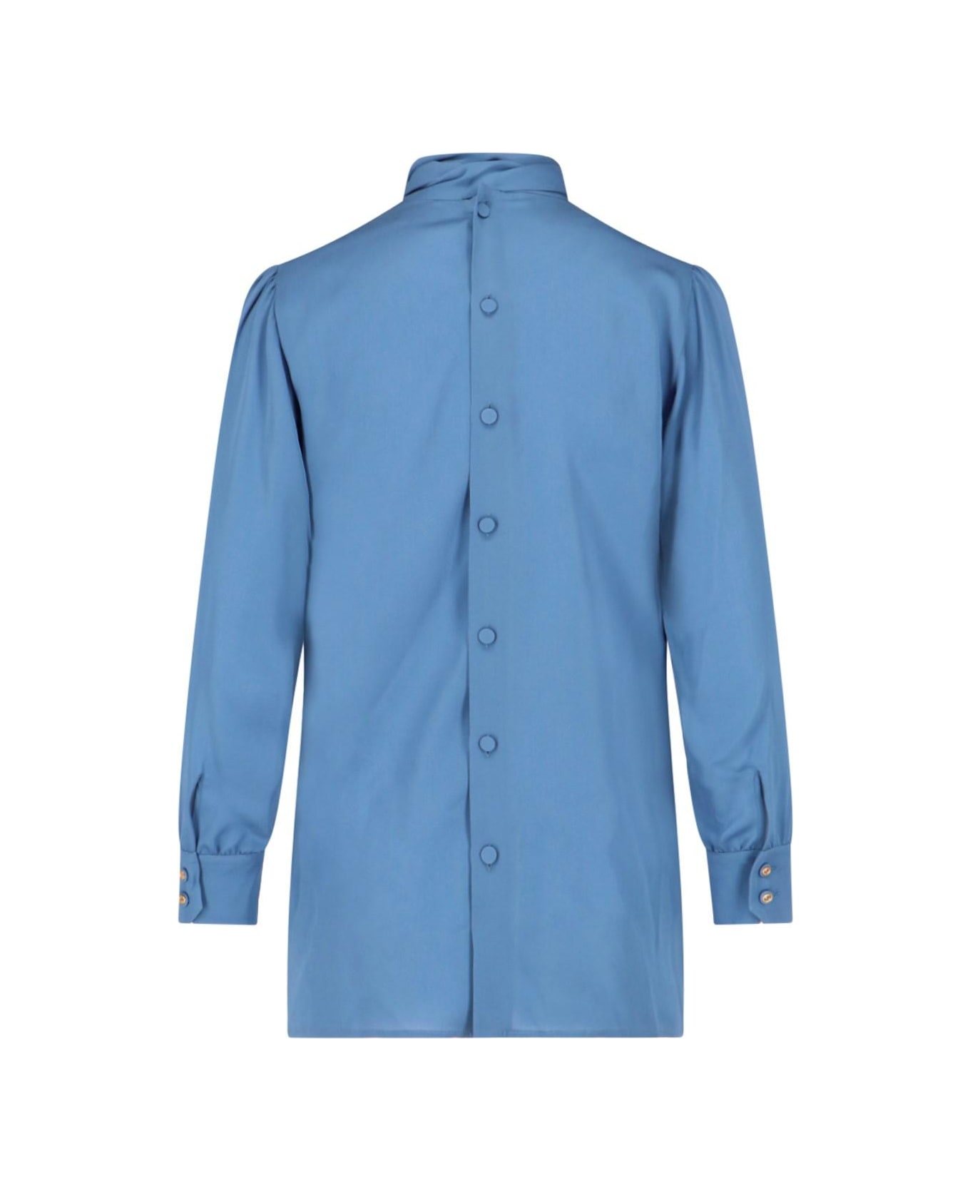 Gucci Pussy Bow Detail Blouse - Blue