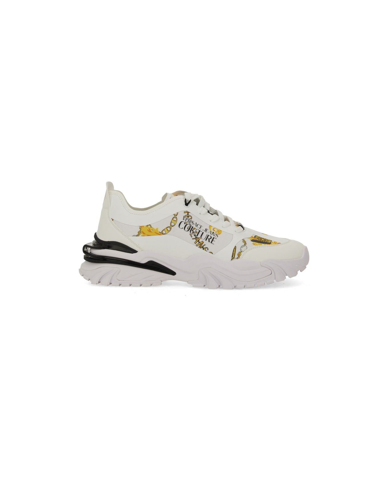 Versace Jeans Couture Sneaker With Logo - WHITE