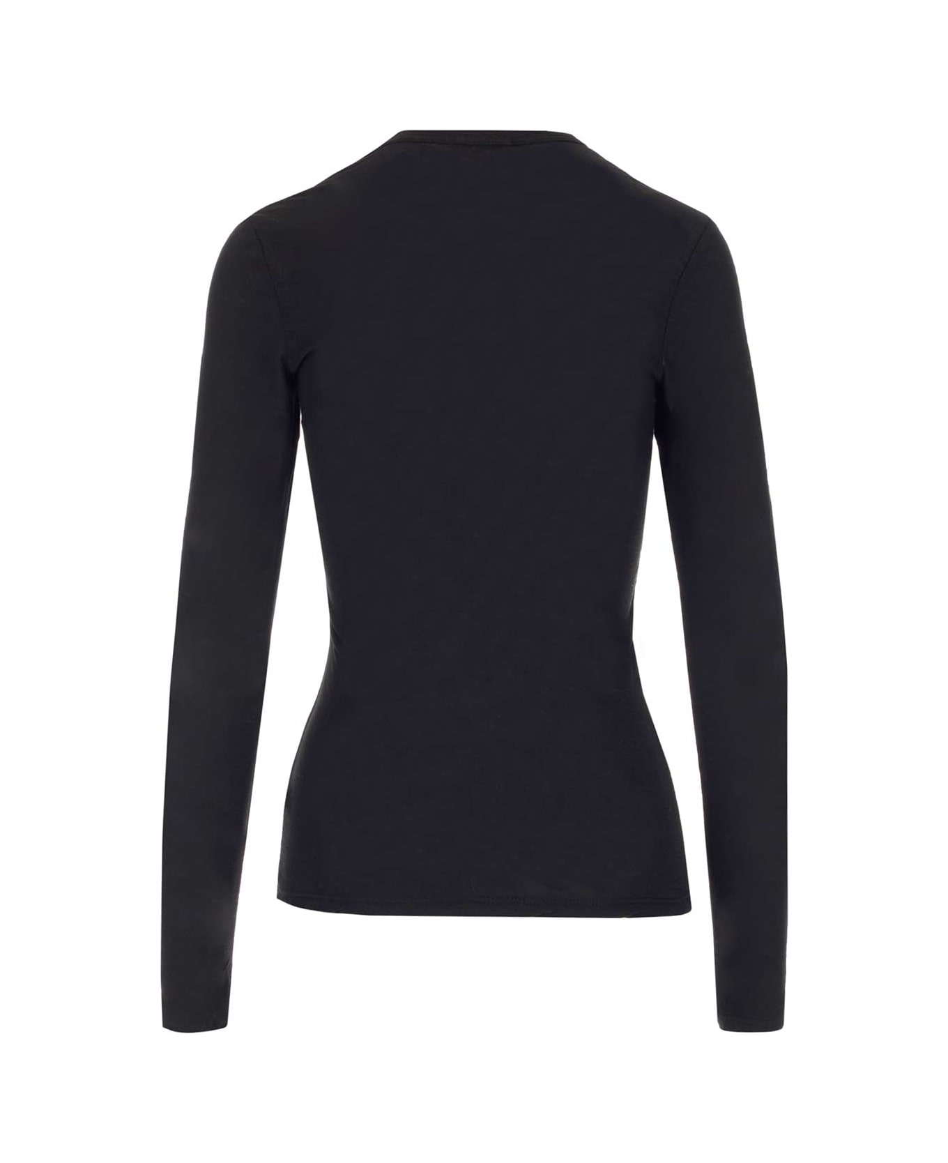 James Perse Round Neck Longsleeved T-shirt - Black