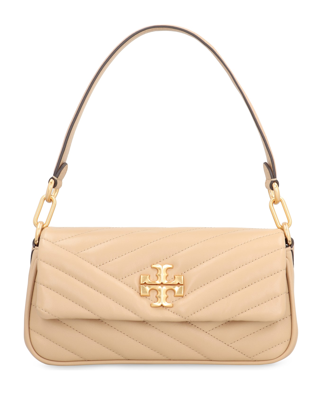 Tory Burch Kira Leather Shoulder Bag - Sand