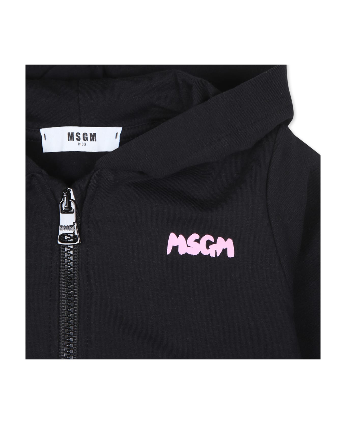 MSGM Black Suit For Baby Girl With Logo - Black