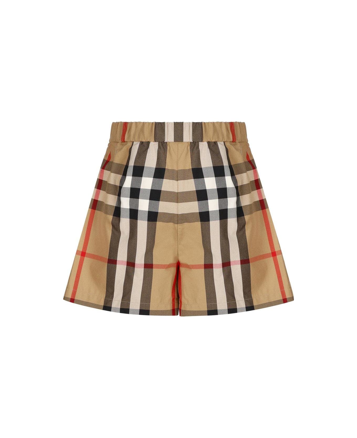 Burberry Vintage Checked Elasticated Waistband Shorts - Beige ボトムス