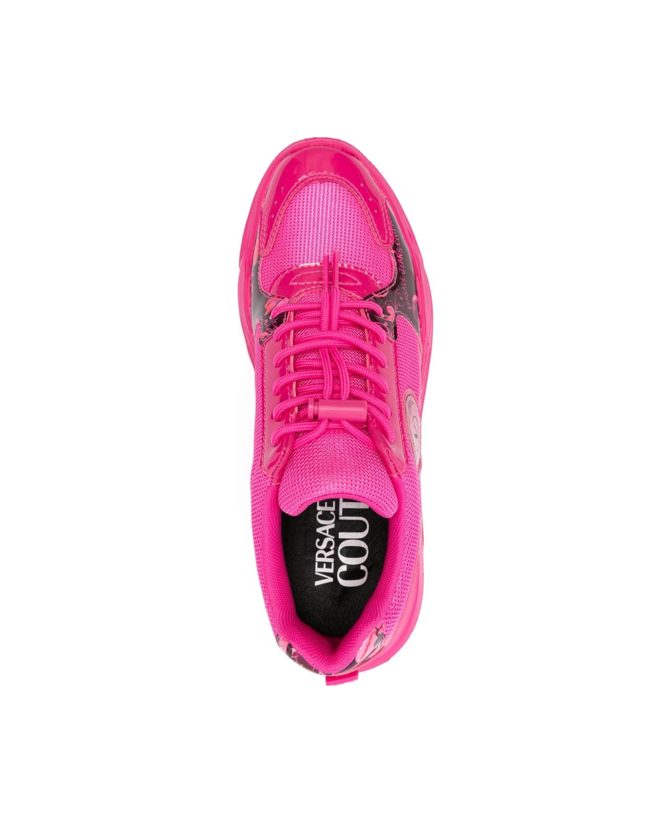 Versace Jeans Couture Chunky Sneakers With Appliqué - Fuchsia