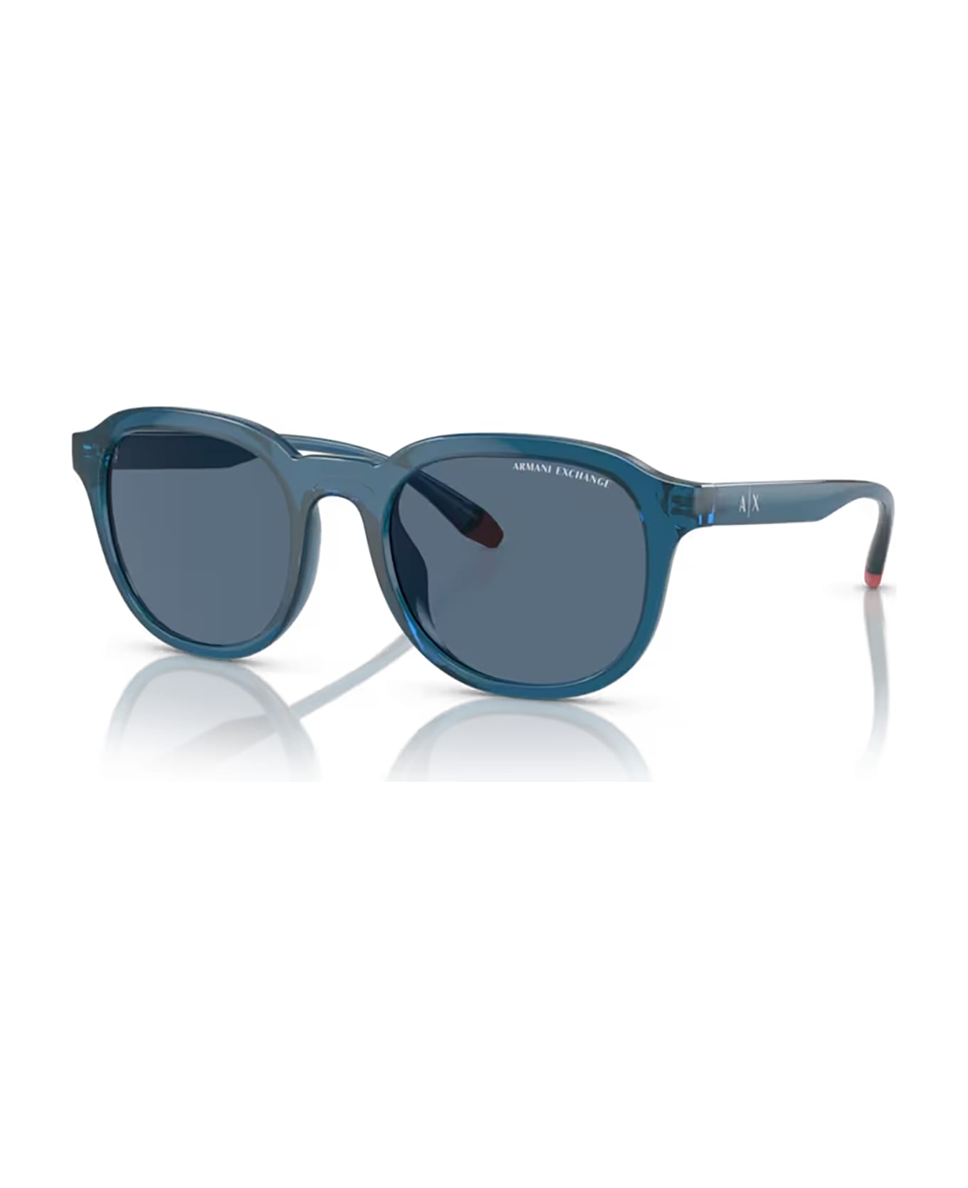 Armani Exchange Ax4129su Shiny Transparent Blue Sunglasses - Shiny Transparent Blue