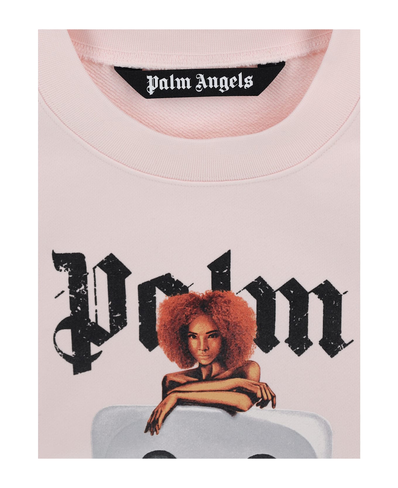Palm Angels 
holy Pin Up
 Crew Neck Sweatshirt - Pink