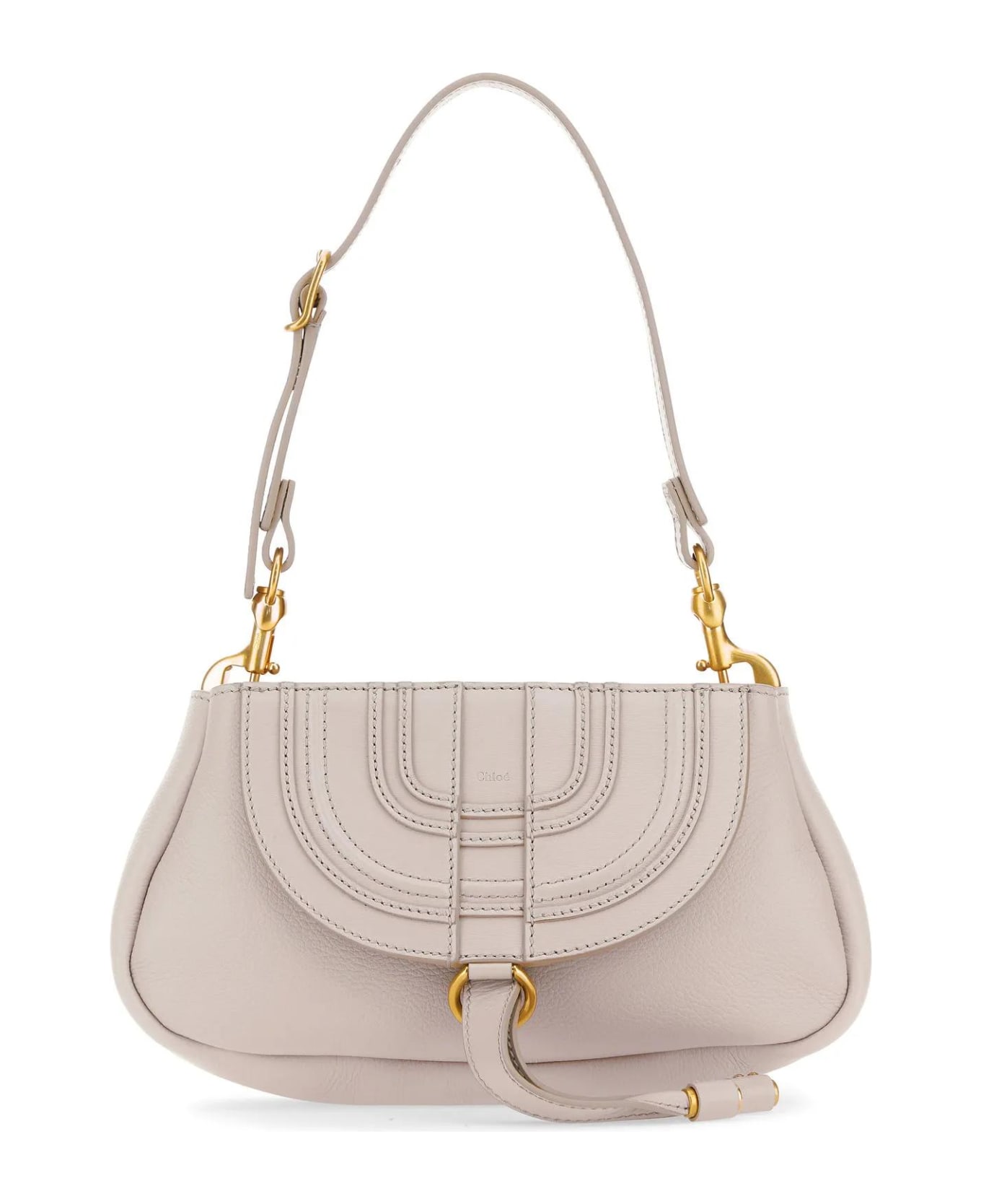 Chloé Light Pink Leather Small Marcie Clutch - Grey トートバッグ
