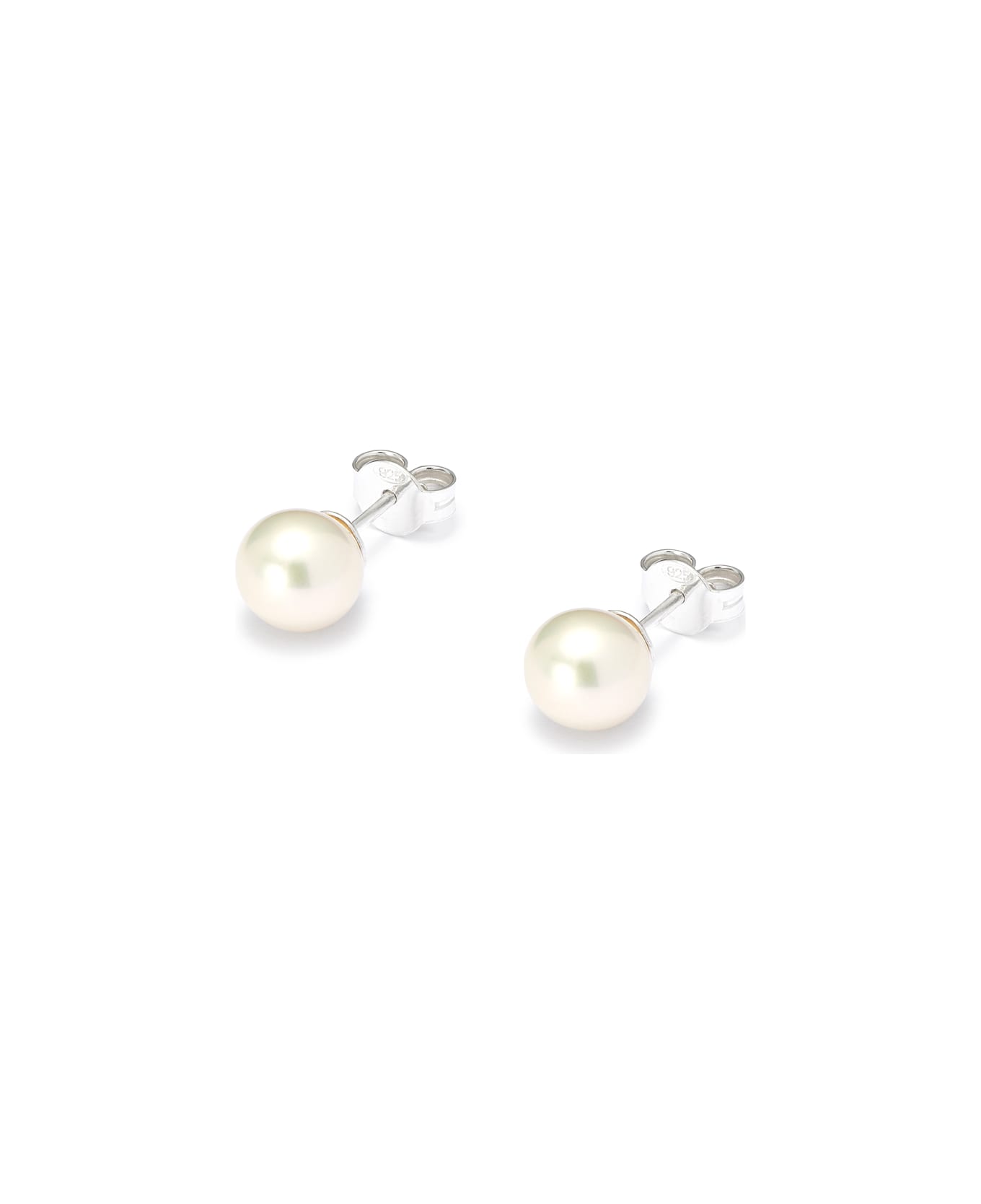 Hatton Labs Freshwater Pearl Stud Earrings In Sterling Silver Woman - Metallic