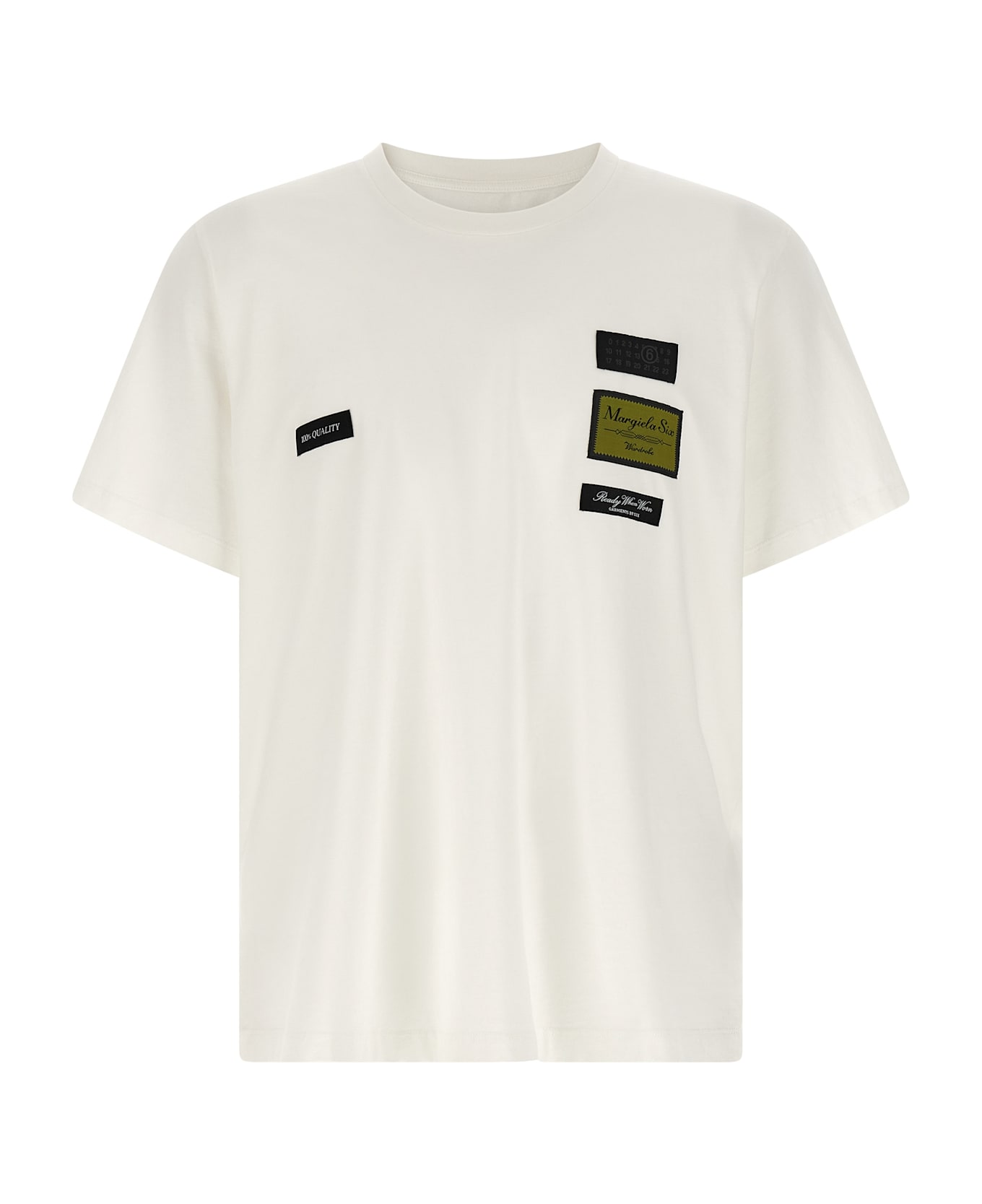 MM6 Maison Margiela 'etichette' Patch T-shirt - White