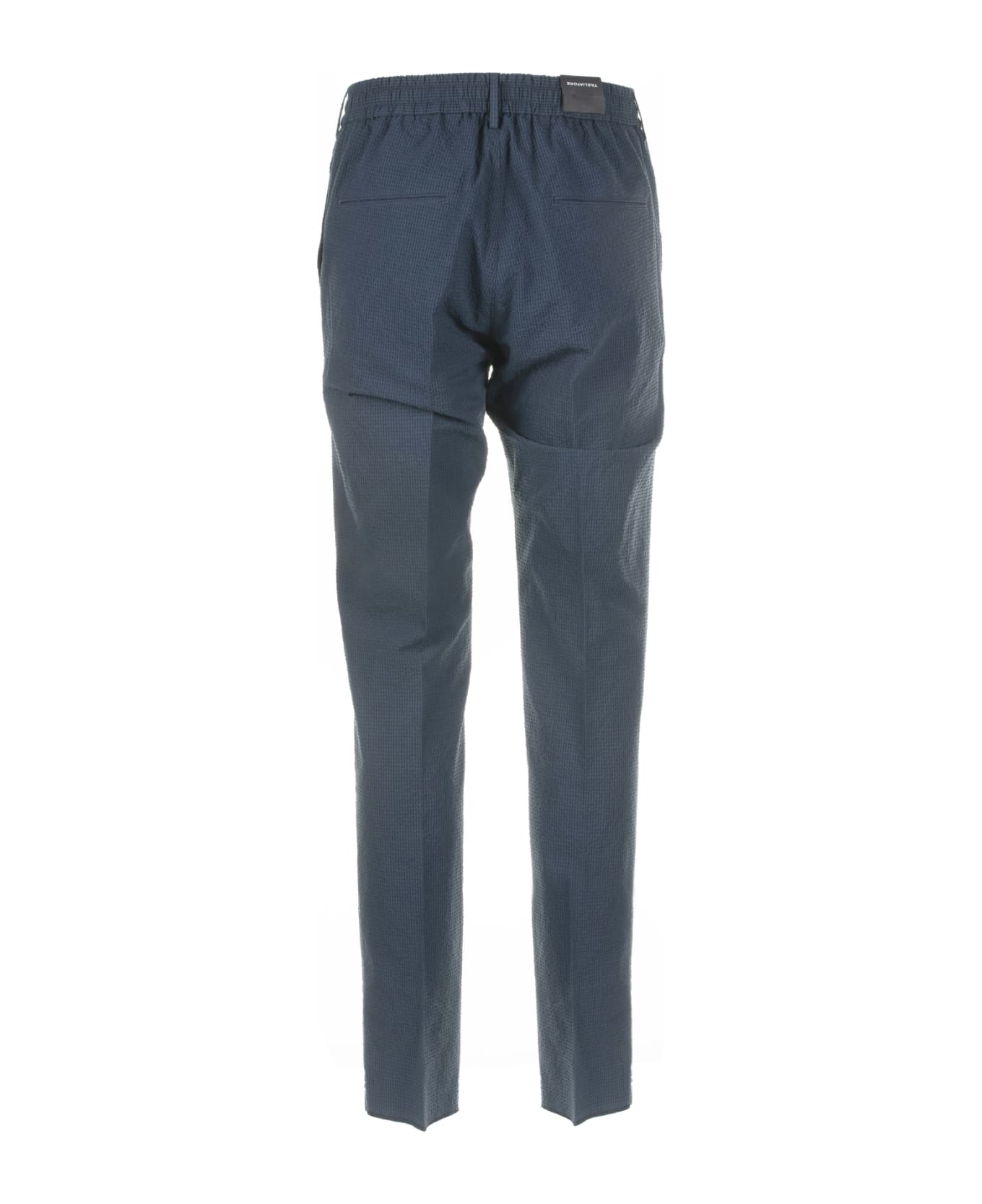 Tagliatore Blue Trousers With Drawstring - Blu