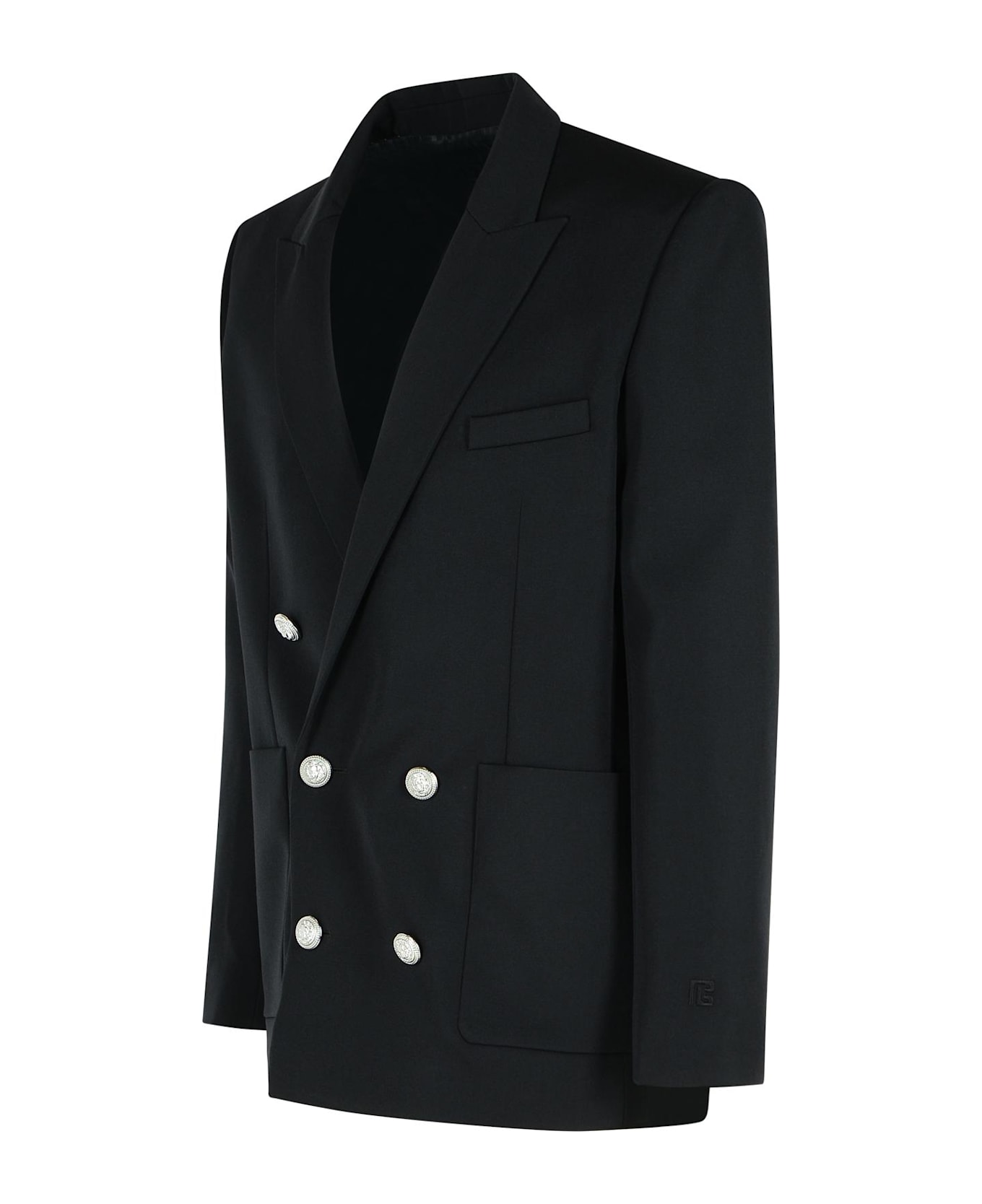 Balmain Black Virgin Wool Blazer - Black