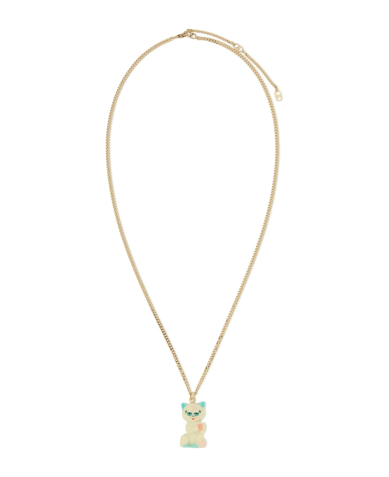 Valentino Garavani Multicolor Nylon And Metal Le Chat De La Maison Necklace - OROCRYSTALMULTICOLOR
