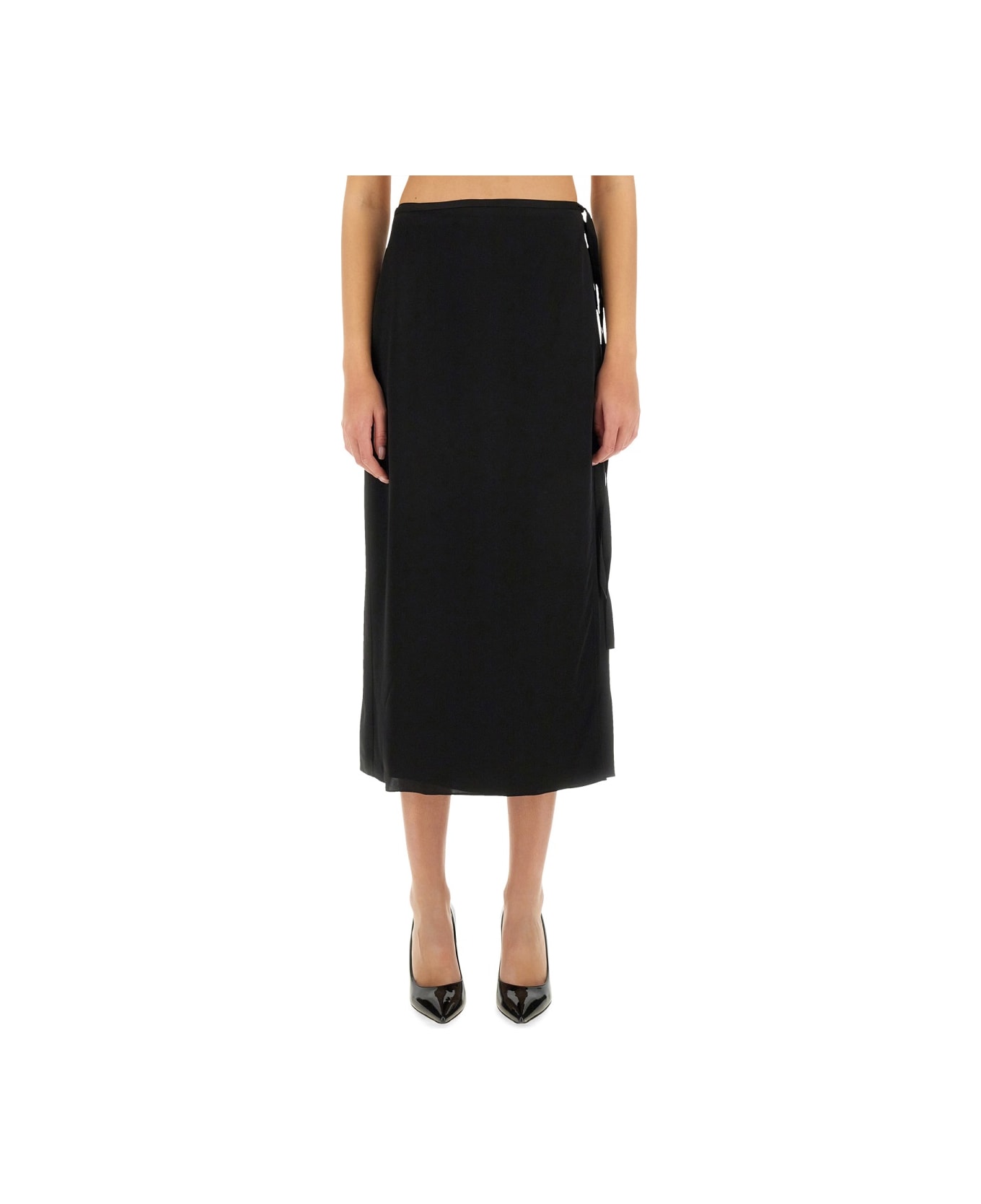Theory Silk Skirt - BLACK
