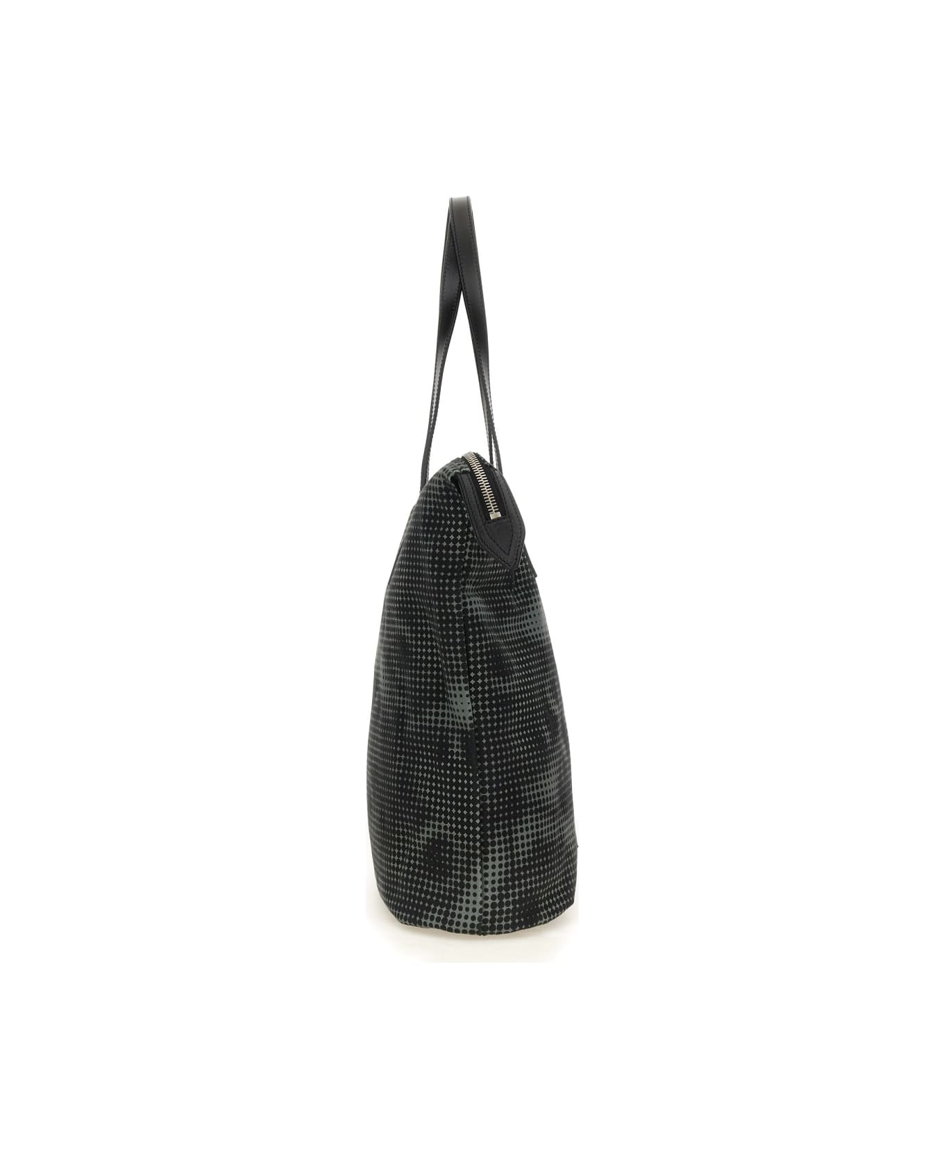 Dries Van Noten Printed Cotton Denim Tote Bag - BLACK