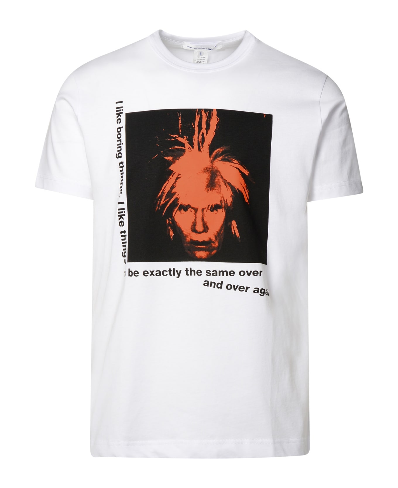 Comme des Garçons Shirt 'andy Warhol' White Cotton T-shirt - White