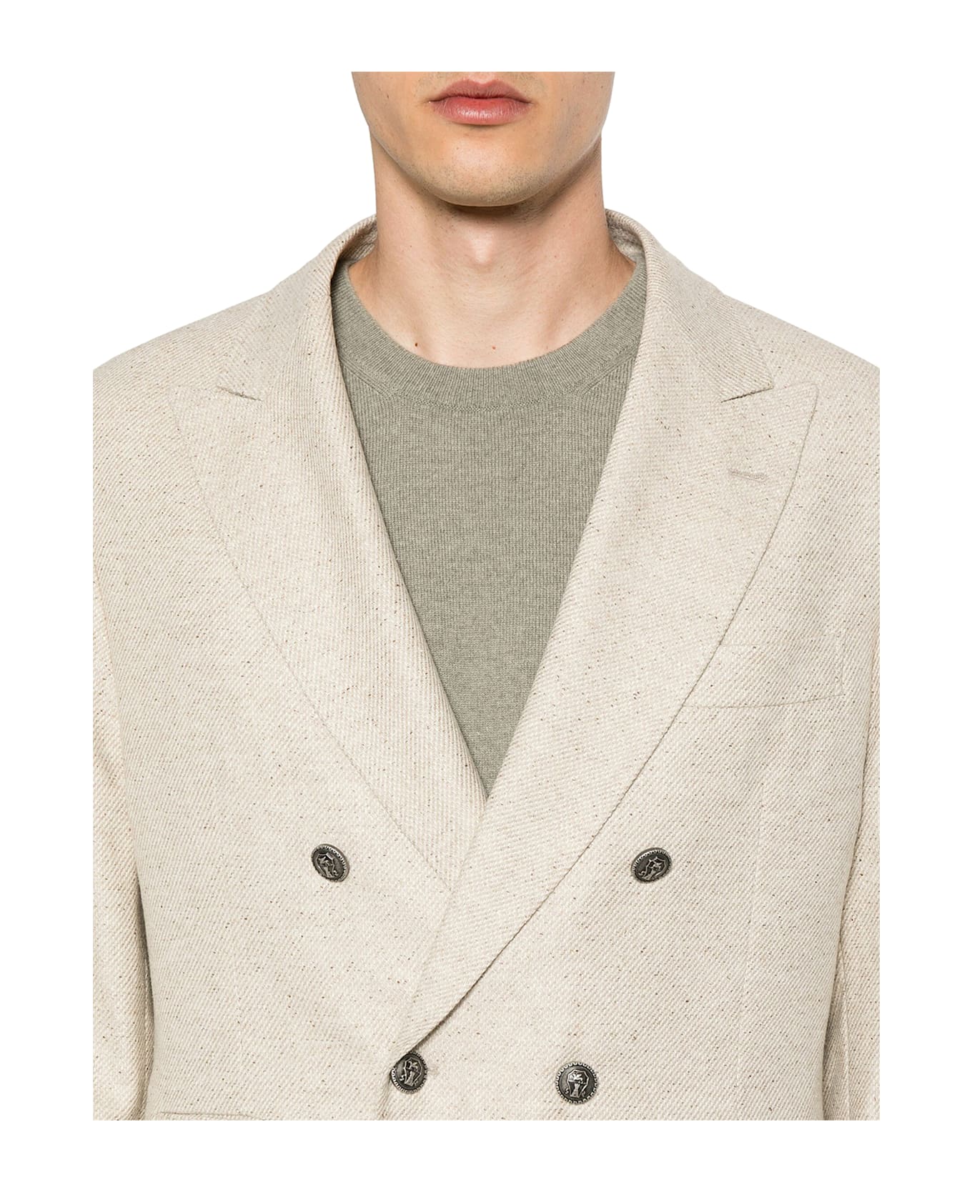 Brunello Cucinelli Double-breasted Blazer - Nude & Neutrals