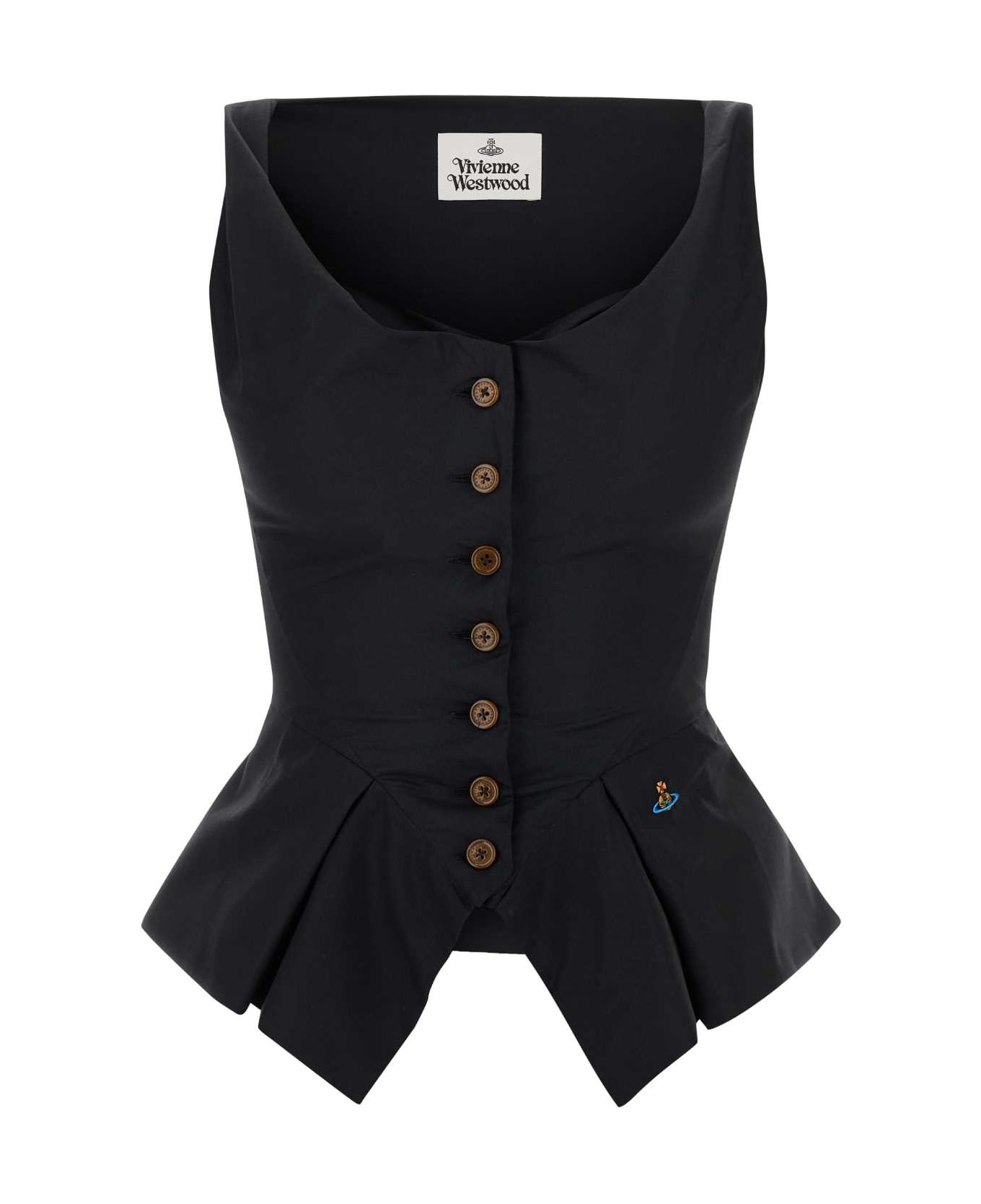 Vivienne Westwood Black Cotton Monday Vest - Black