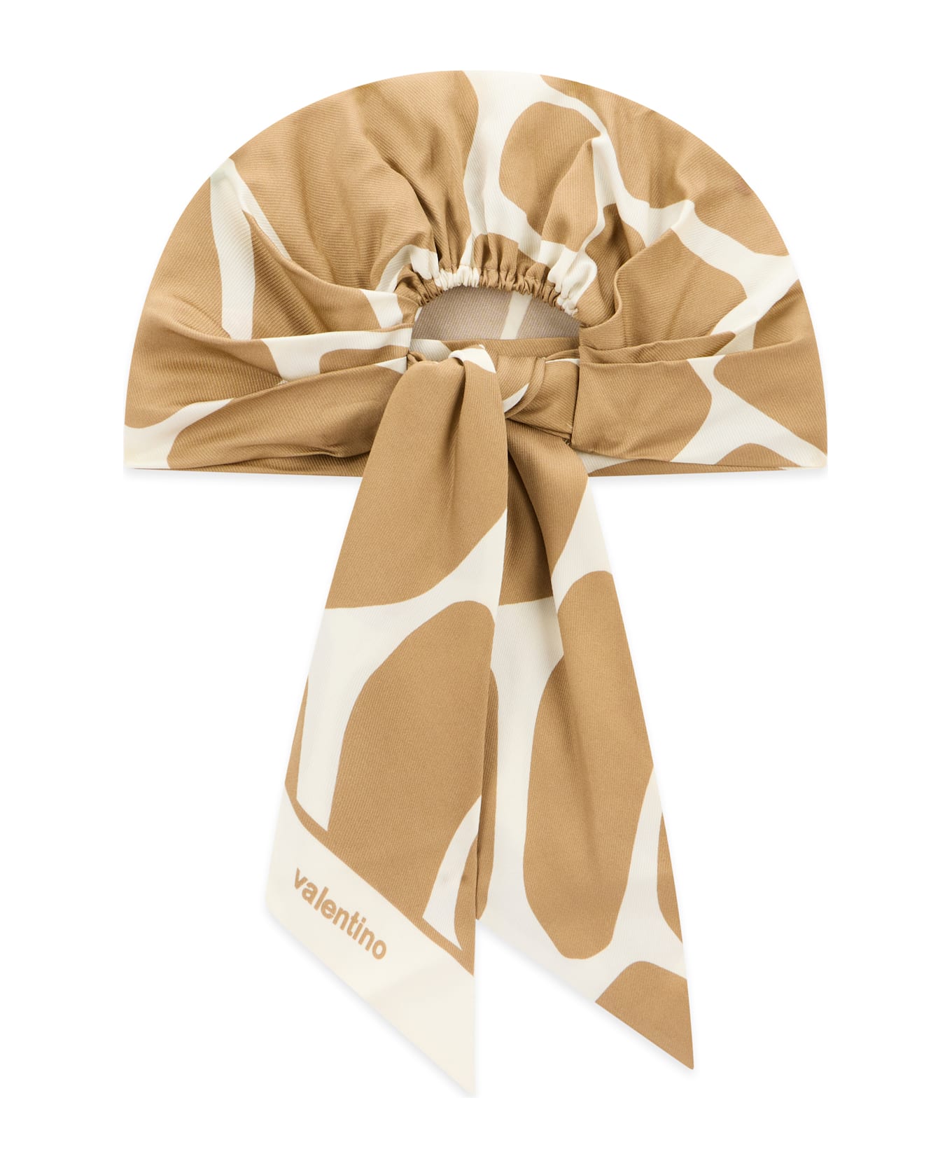 Valentino Garavani Printed Silk Headband - Beige