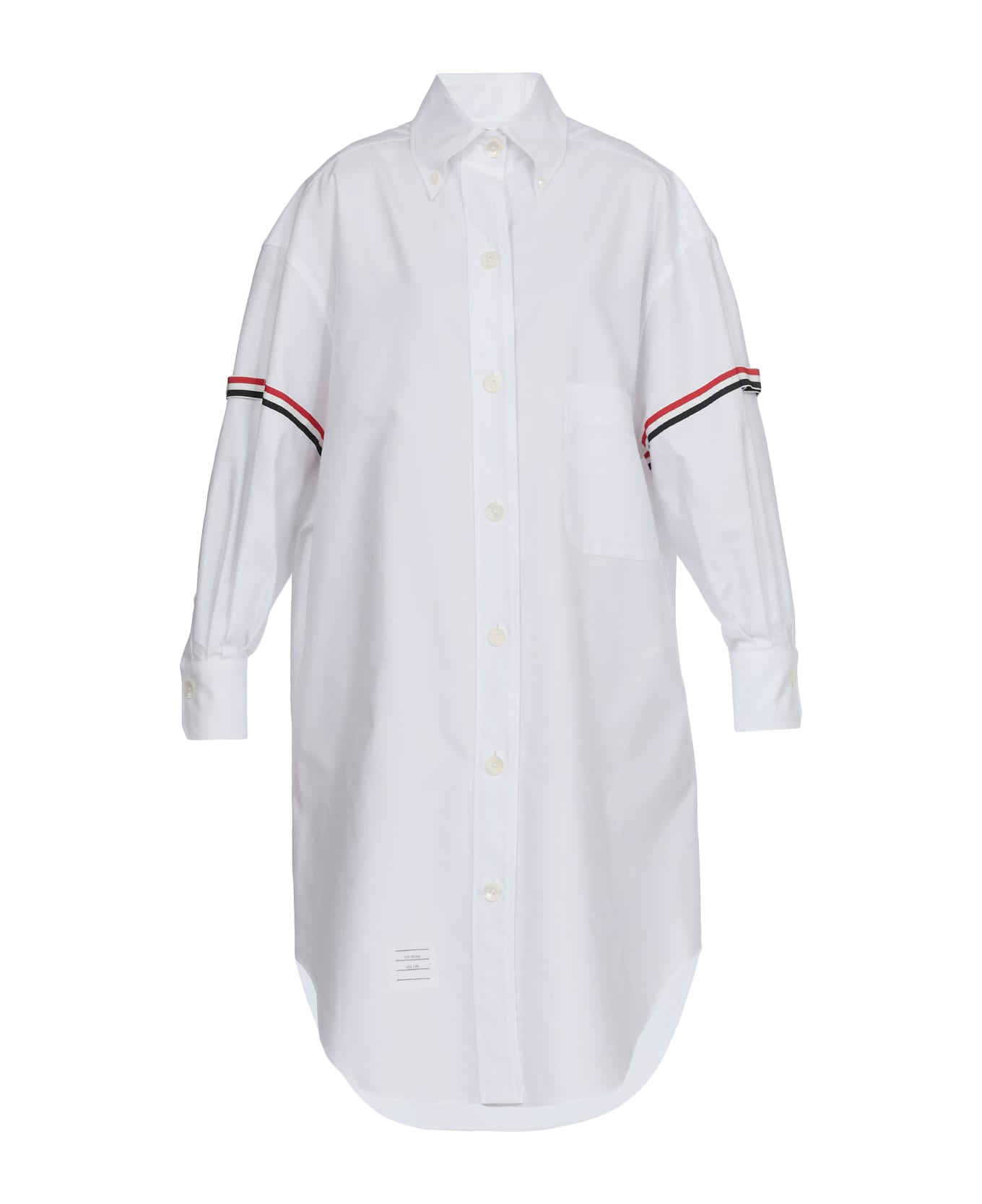 Thom Browne Shirt With Tricolor Details - WHITE