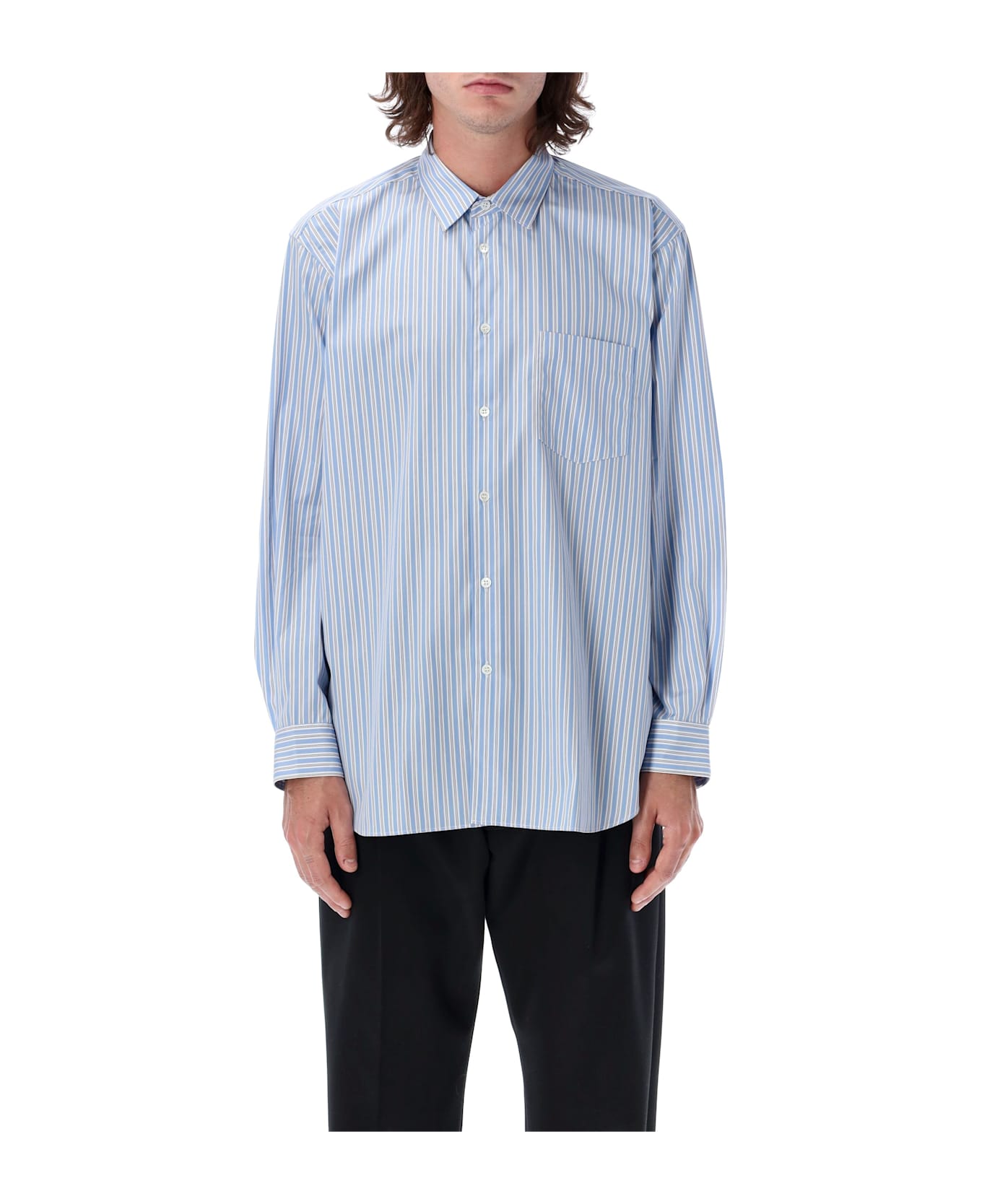 Comme des Garçons Shirt Stripes Shirt - LIGHT BLUE STRIPES 121