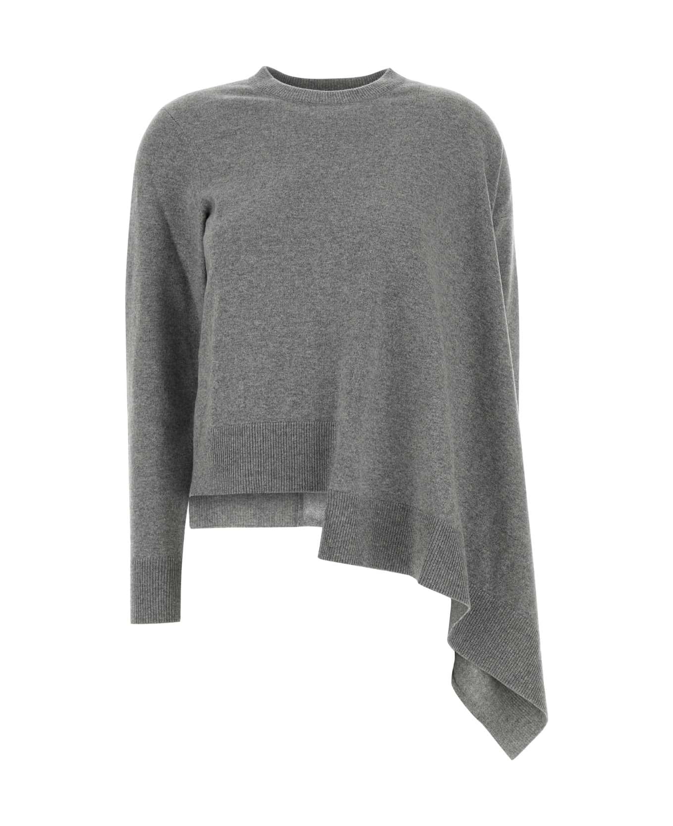 Alexander McQueen Grey Cashmere Blend Sweater - PALEGREYMELANGE