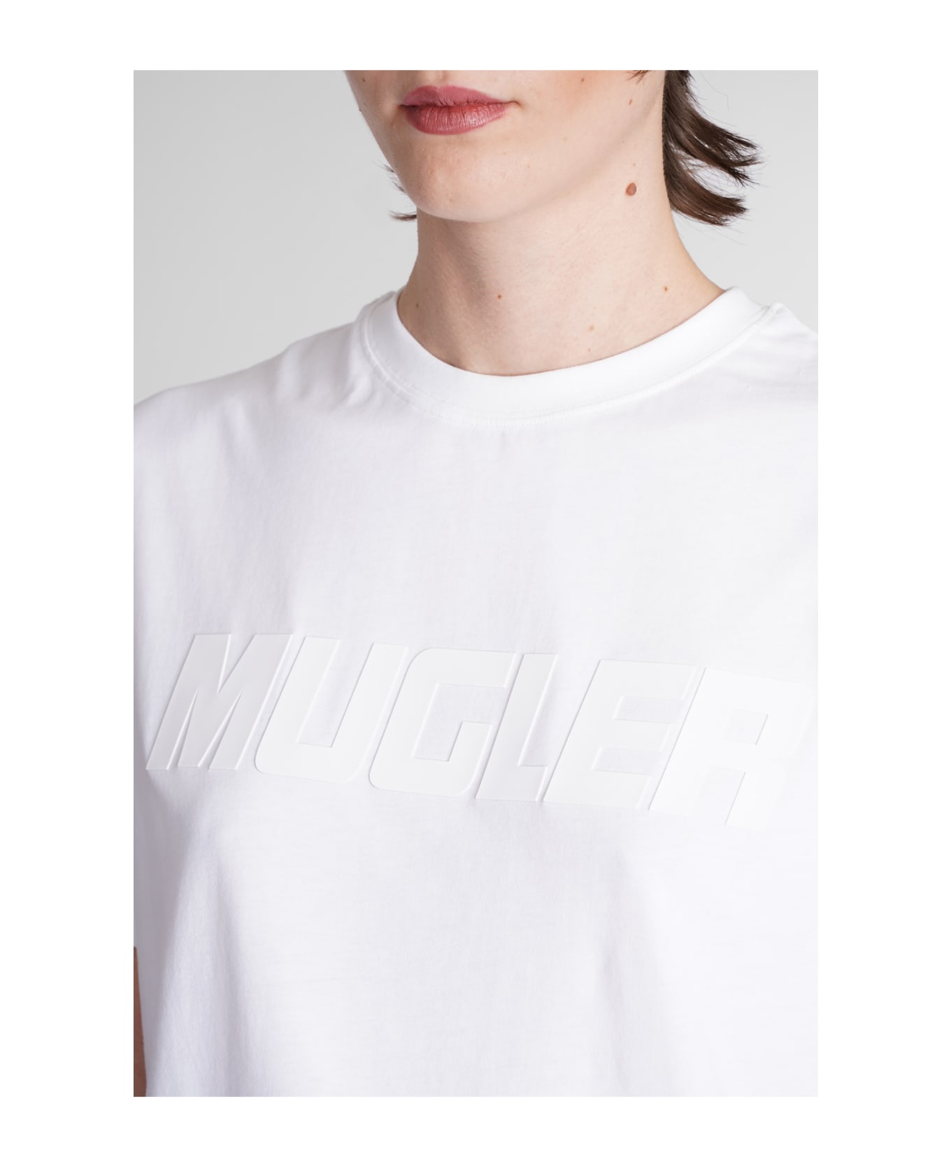 Mugler T-shirt In White Cotton - white