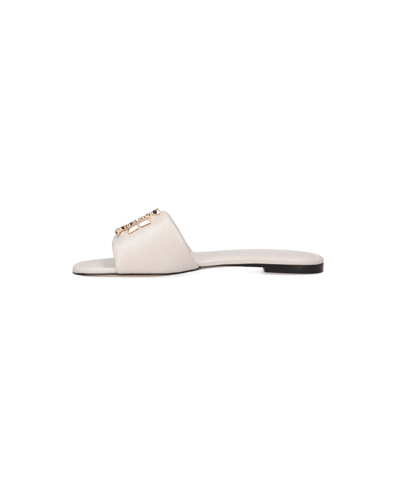 Tory Burch "eleanor" Slide Sandals - White