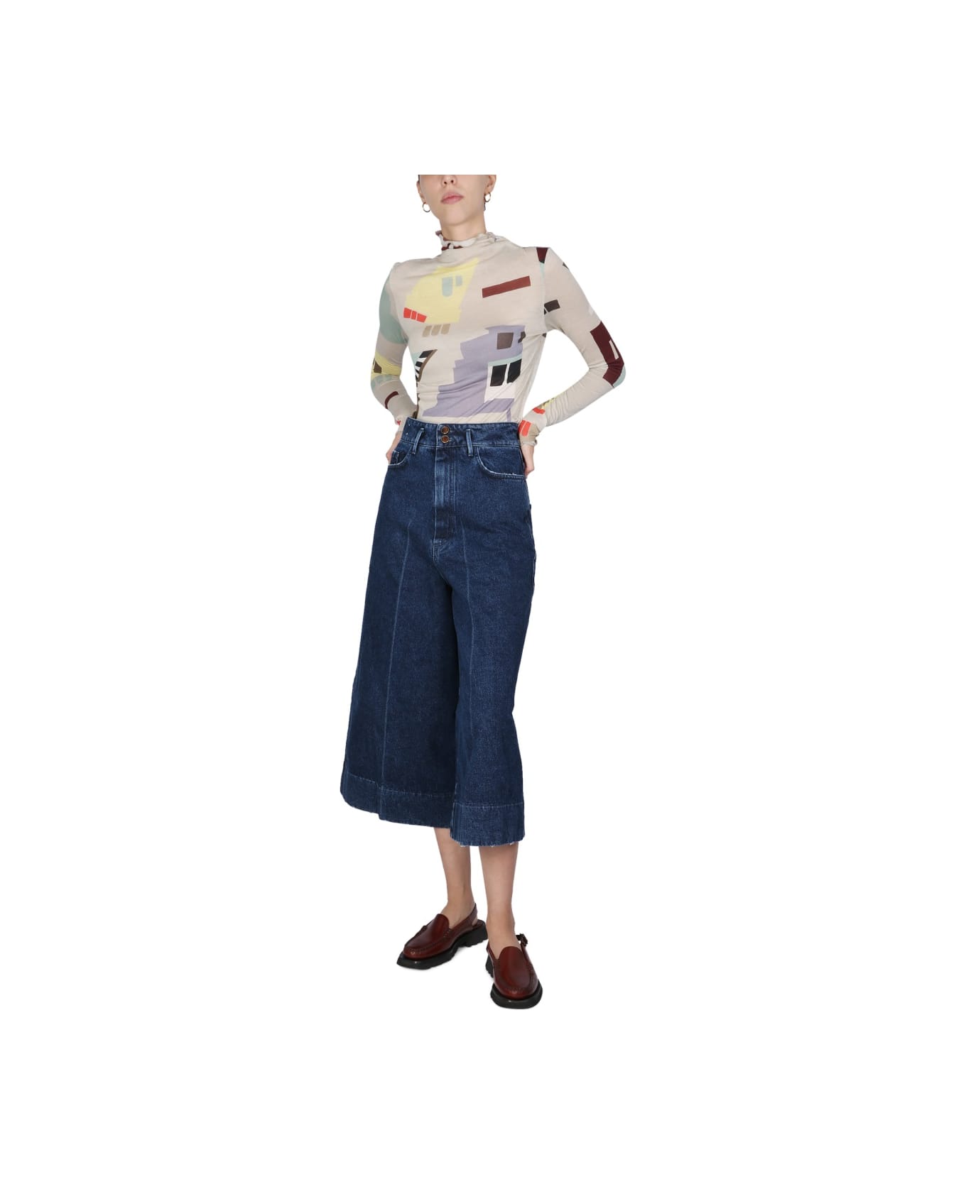 Alysi Jeans Wide Leg - DENIM