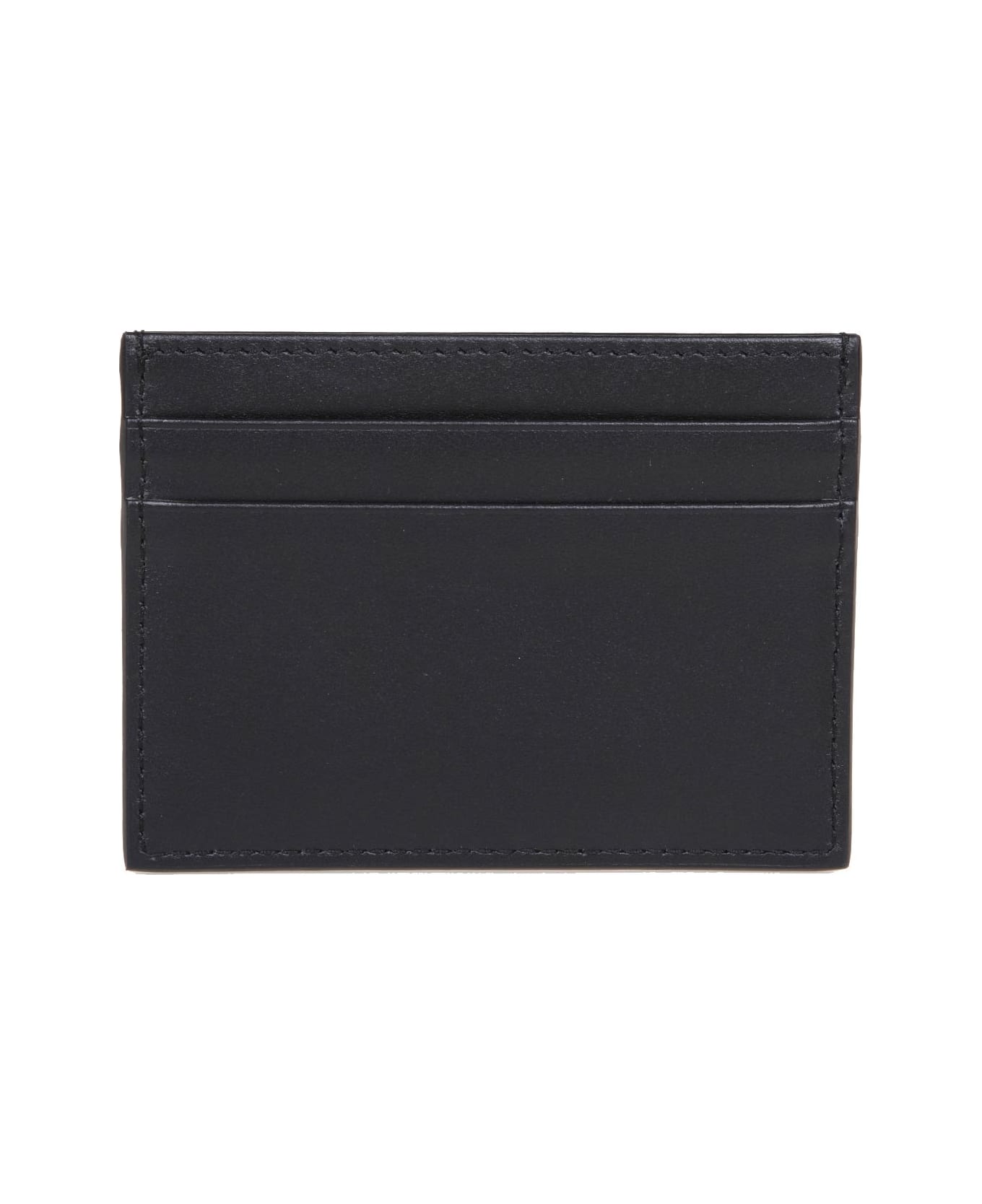 Dolce & Gabbana Leather Card Holder With Dg Logo - Black