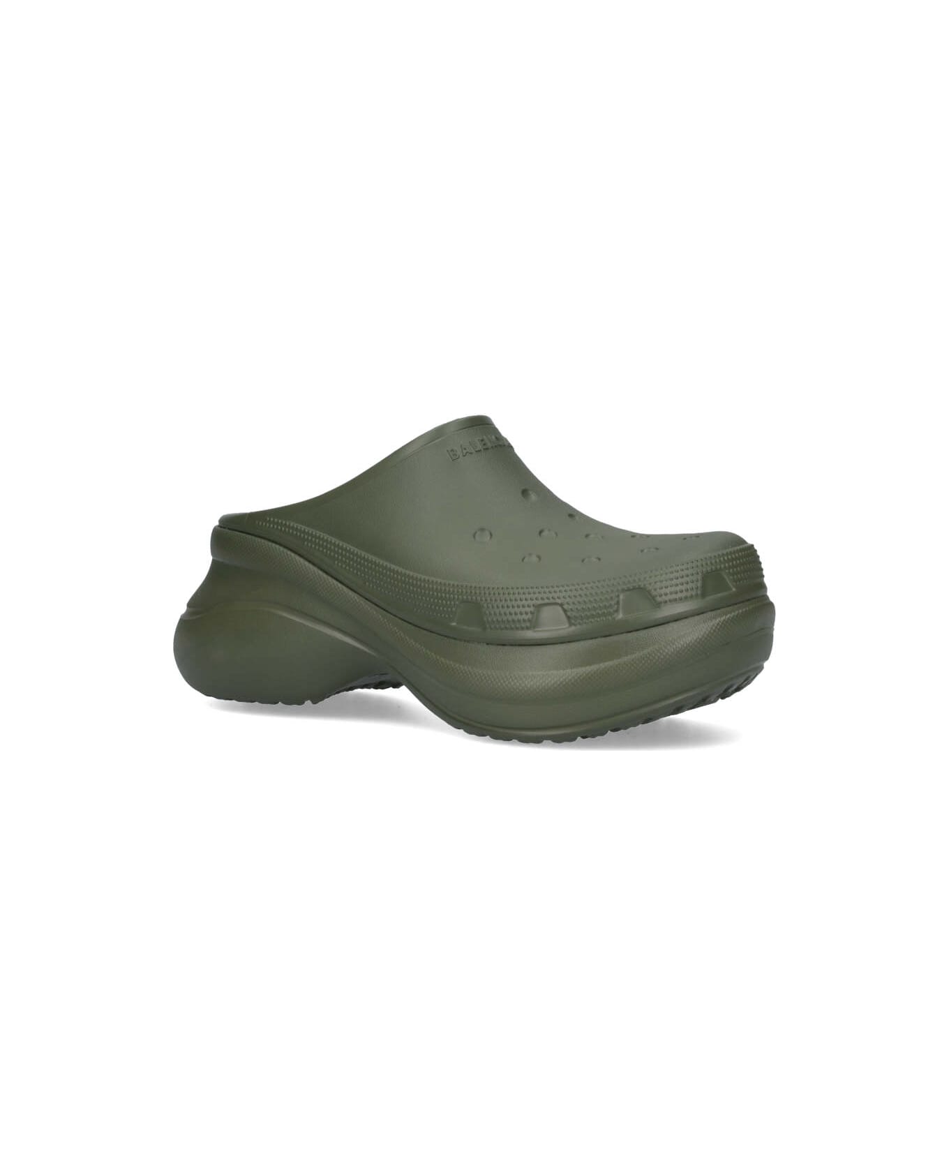Balenciaga X Crocs Rubber Sandals - Green